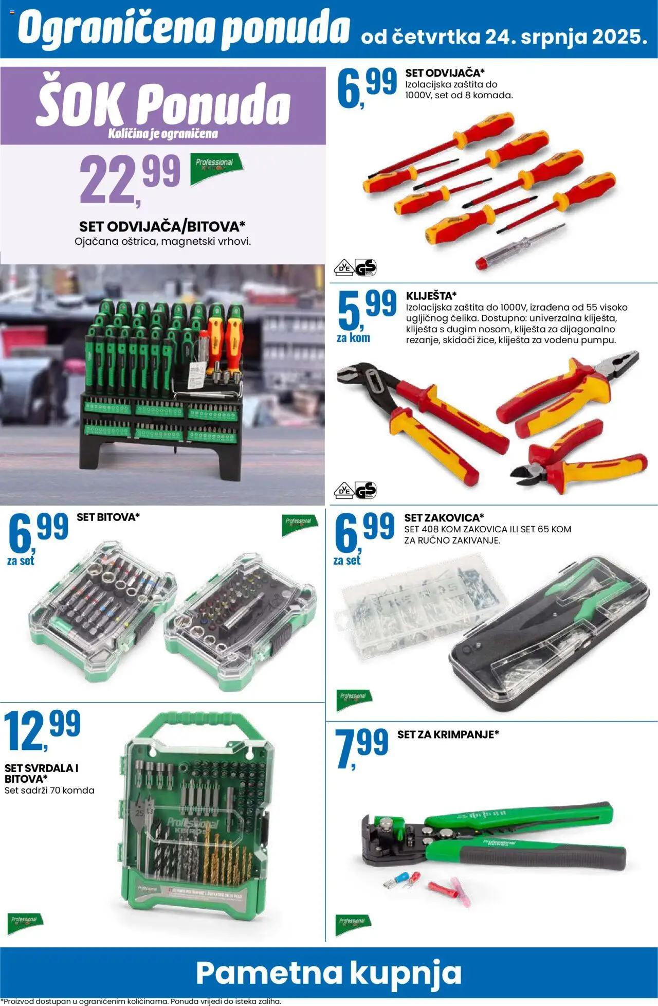 Eurospin katalog | vrijedi od 24.07.2025 | Stranica: 14 | Proizvodi: Sok, Kliješta