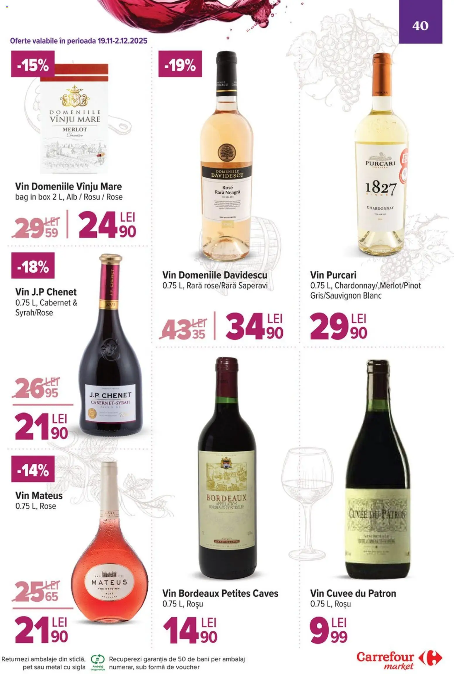 Noul catalog Carrefour – valabil de la 26.11.2025 | Pagină: 40 | Produse: Vin