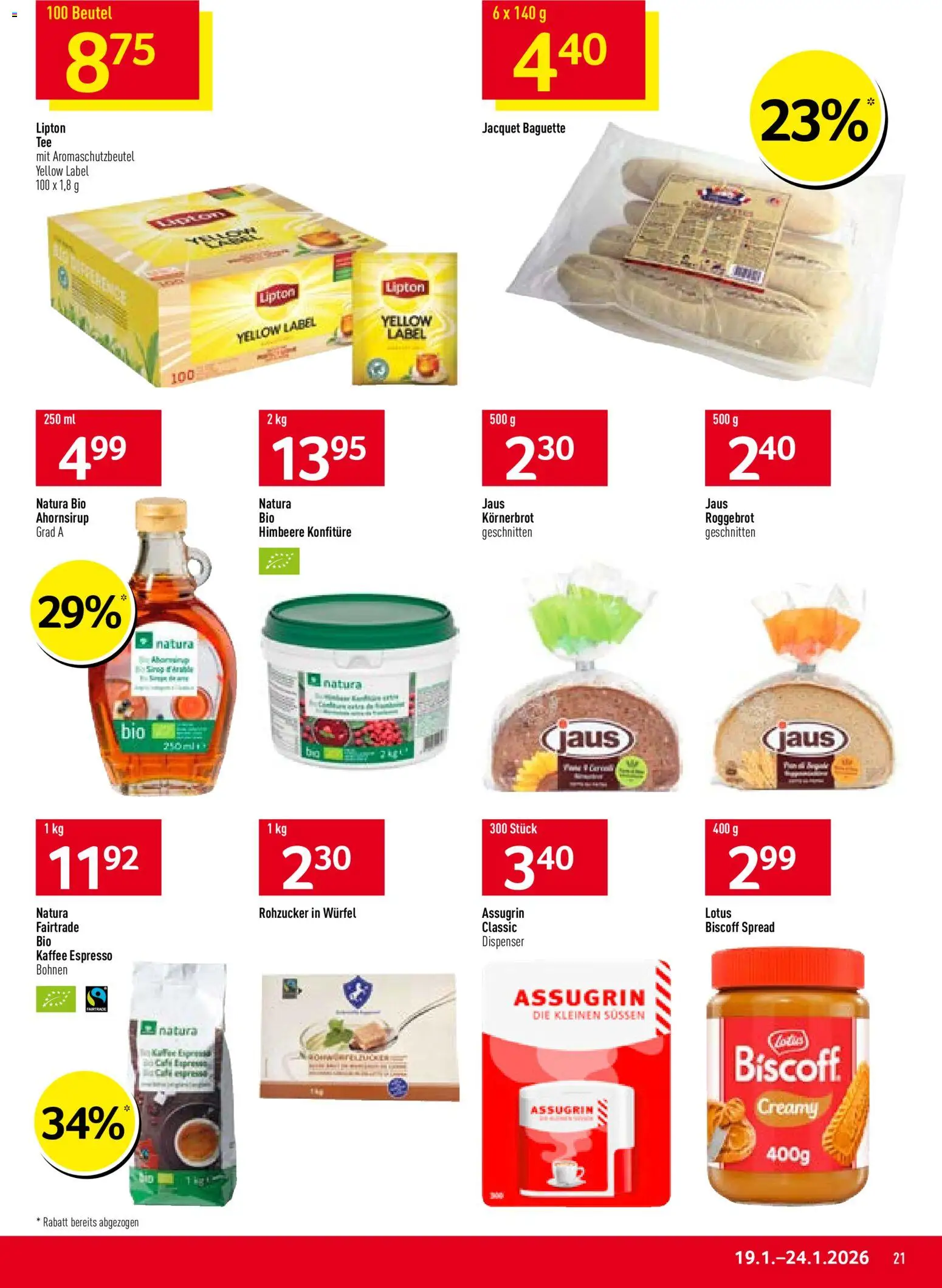 Prodega Aktionen – gültig ab 19.01.2026 | Seite: 21 | Produkte: Baguette, Kaffee, Himbeere