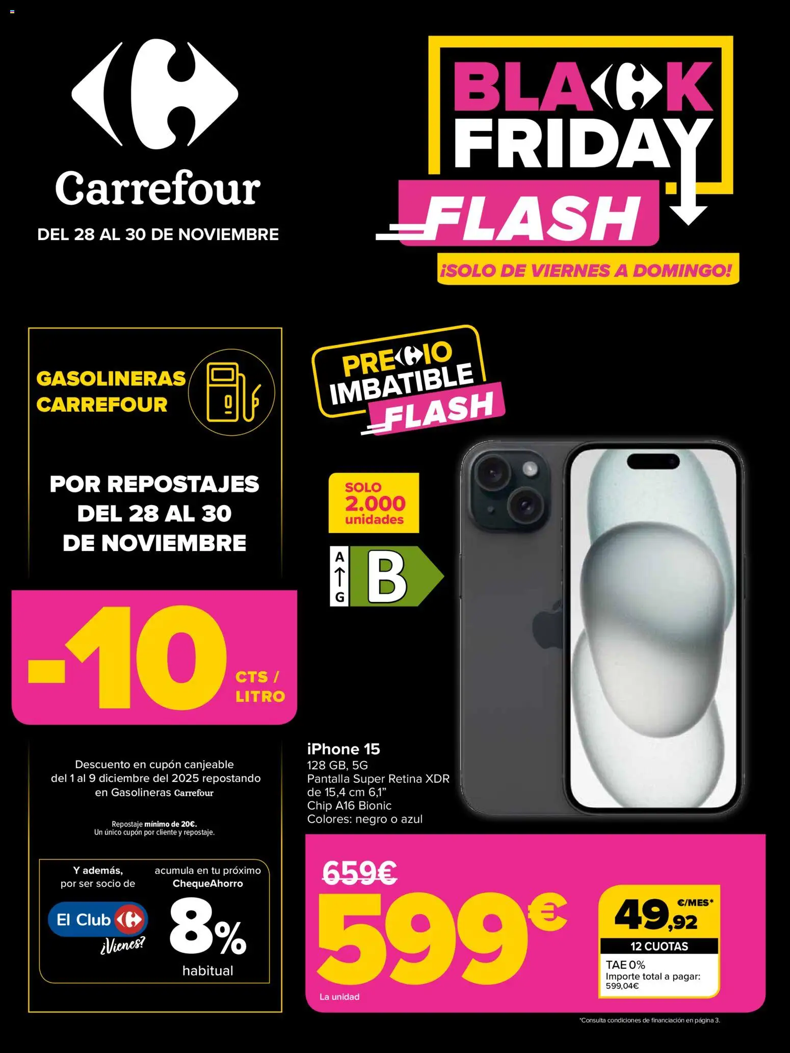 Carrefour Black Friday │ válido desde el 28.11.2025 | Página: 1 | Productos: Iphone