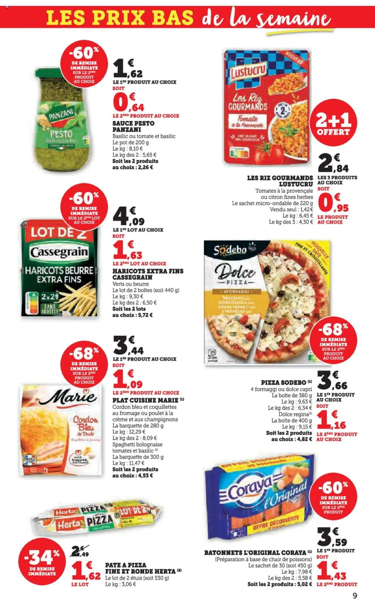  | Page: 9 | Produits: Beurre, Pizza, Riz, Crème