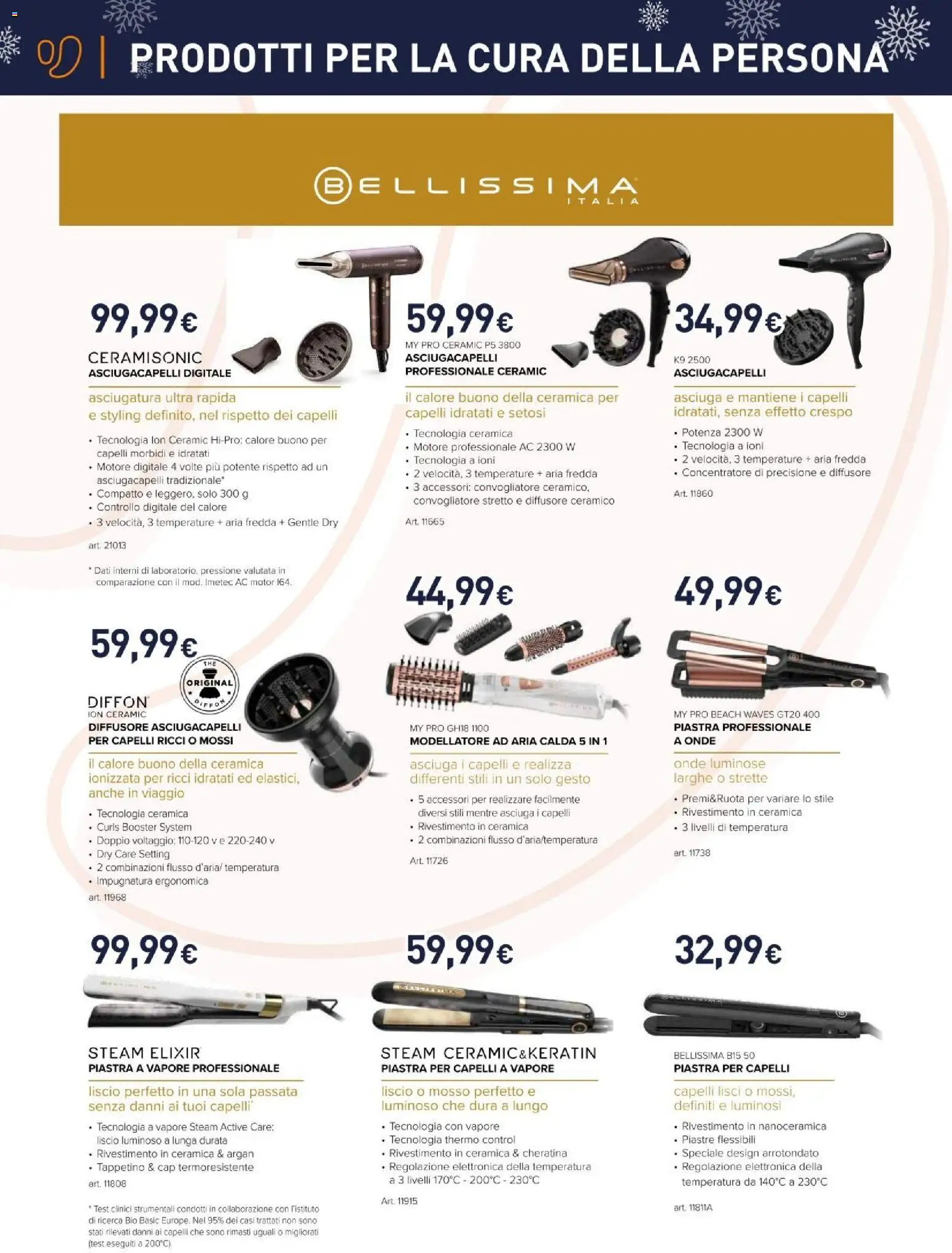 Volantino Unieuro del 06.12.2025 | Pagina: 28 | Prodotti: Asciugacapelli, Piastra per capelli