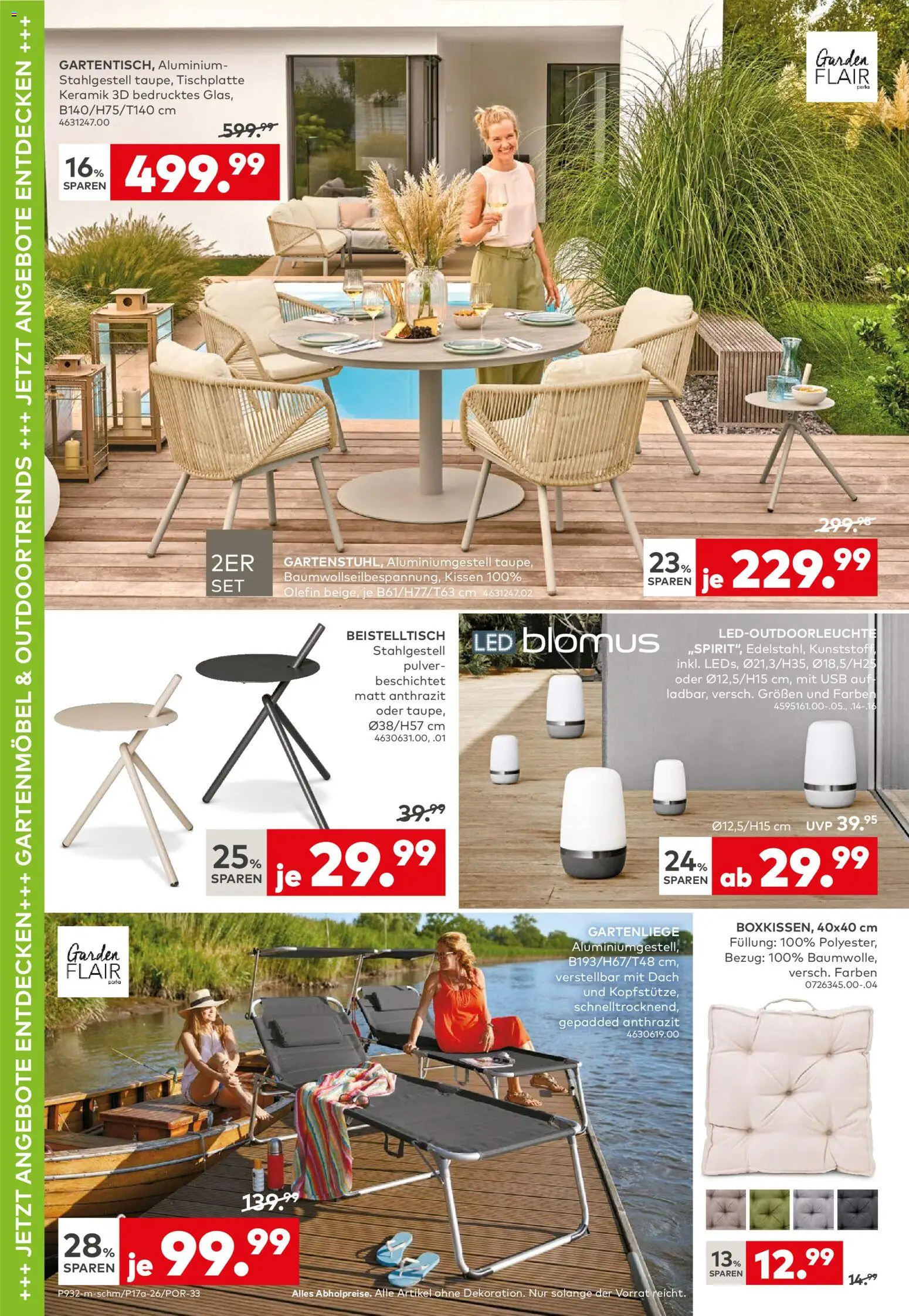 Porta! Gartenmöbel Bad Vilbel-Dortelweil – gültig ab 13.04.2026 | Seite: 8 | Produkte: USB, Beistelltisch, Kissen, Gartenmöbel