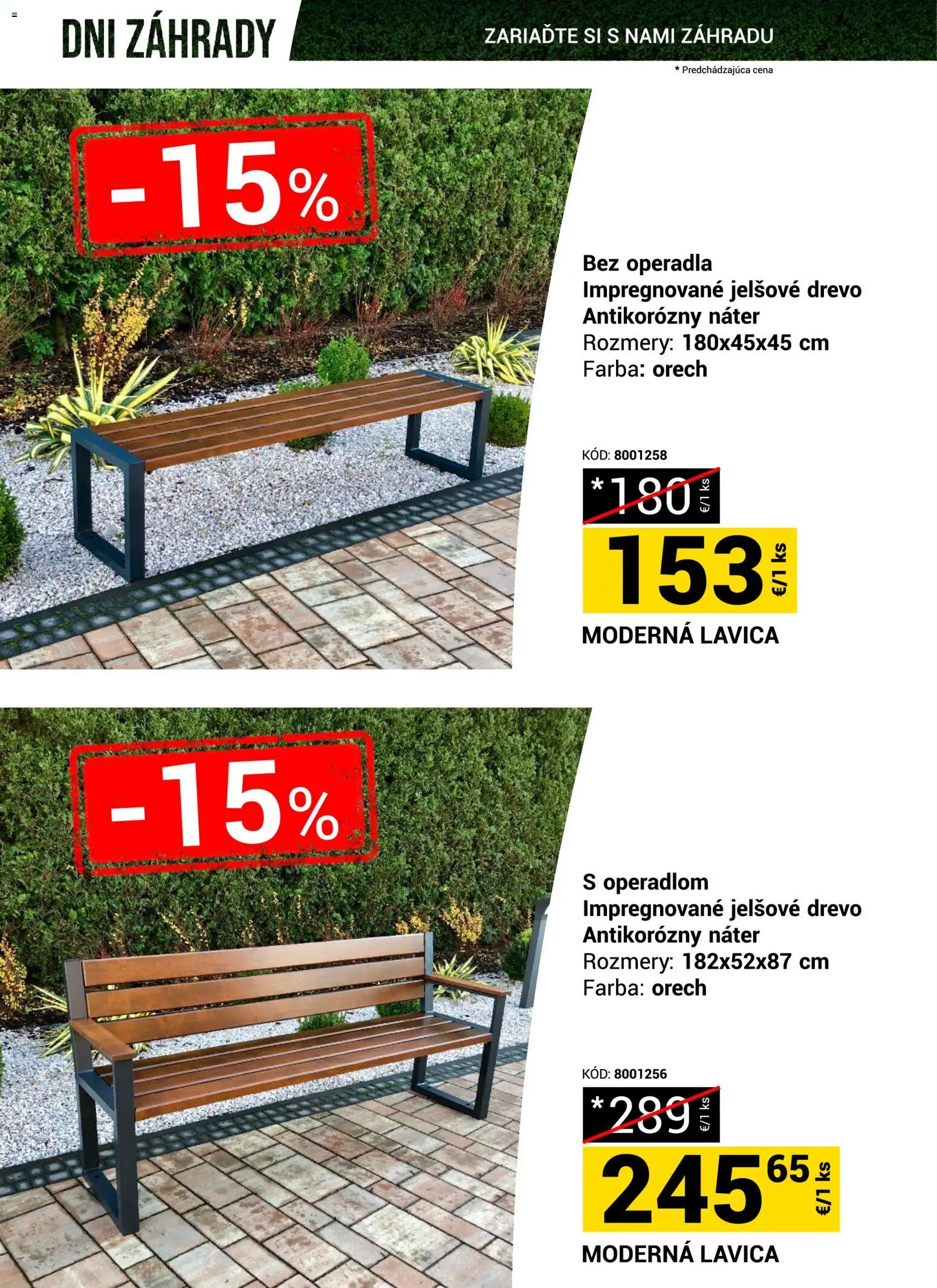 Nové Merkury Market akcie – leták je platný od 18.04.2026 | Strana: 14 | Produkty: Lavica