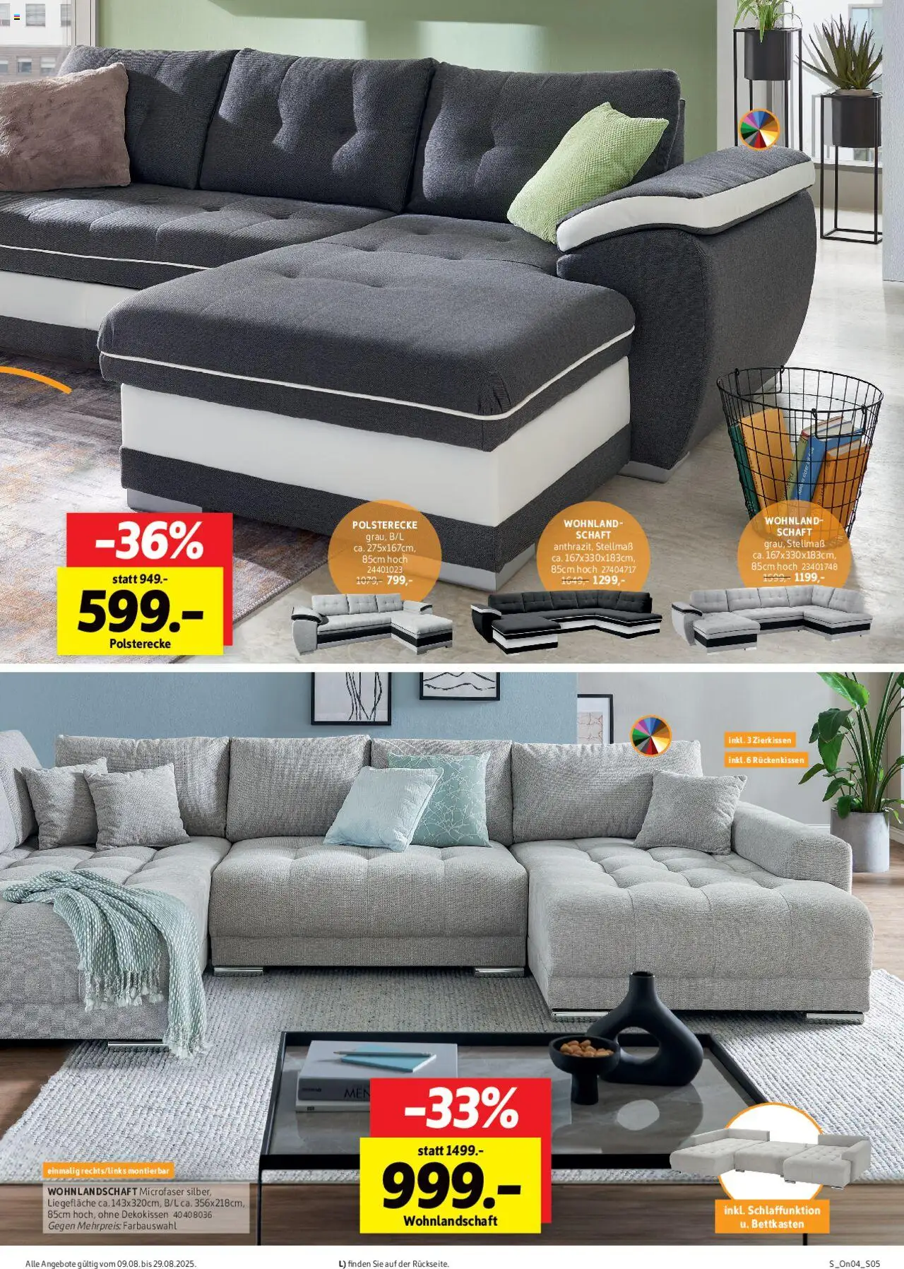 Sconto Prospekt 	 - gültig ab dem 09.08.2025 | Seite: 5 | Produkte: Wohnlandschaft