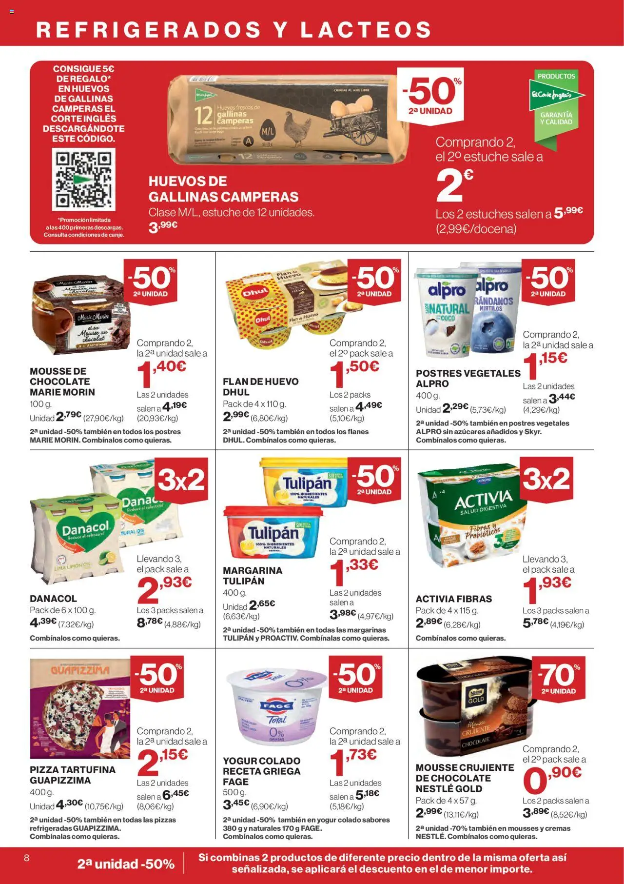 Hipercor catálogo │ válido desde el 11.09.2025 | Página: 8 | Productos: Κρεμάστρα, Yogur, Huevos, Chocolate