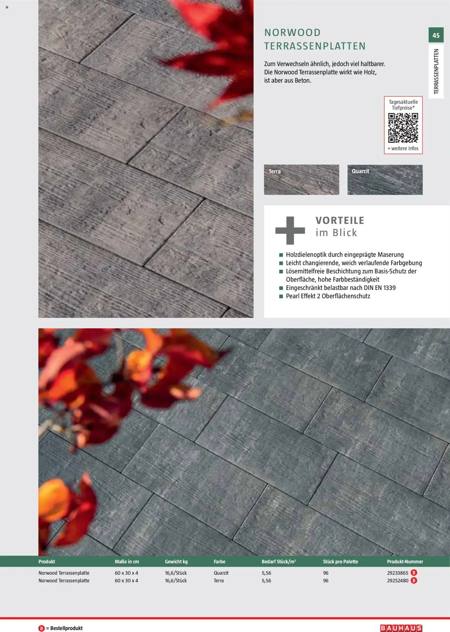 Bauhaus Gartenbaumaterialien gültig ab 01.04.2026 | Seite: 45 | Produkte: Gewicht