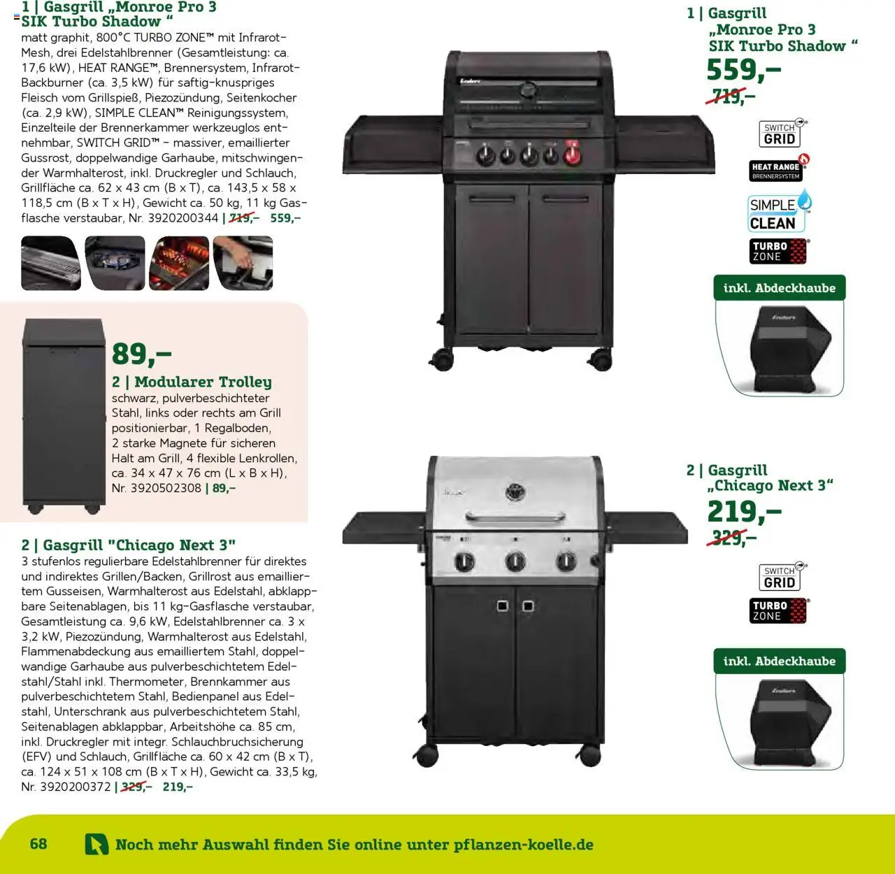 Pflanzen-Kölle Gartenmöbel Katalog 2025 – gültig ab 22.01.2025 | Seite: 68 | Produkte: Gewicht, Grill, Unterschrank, Fleisch