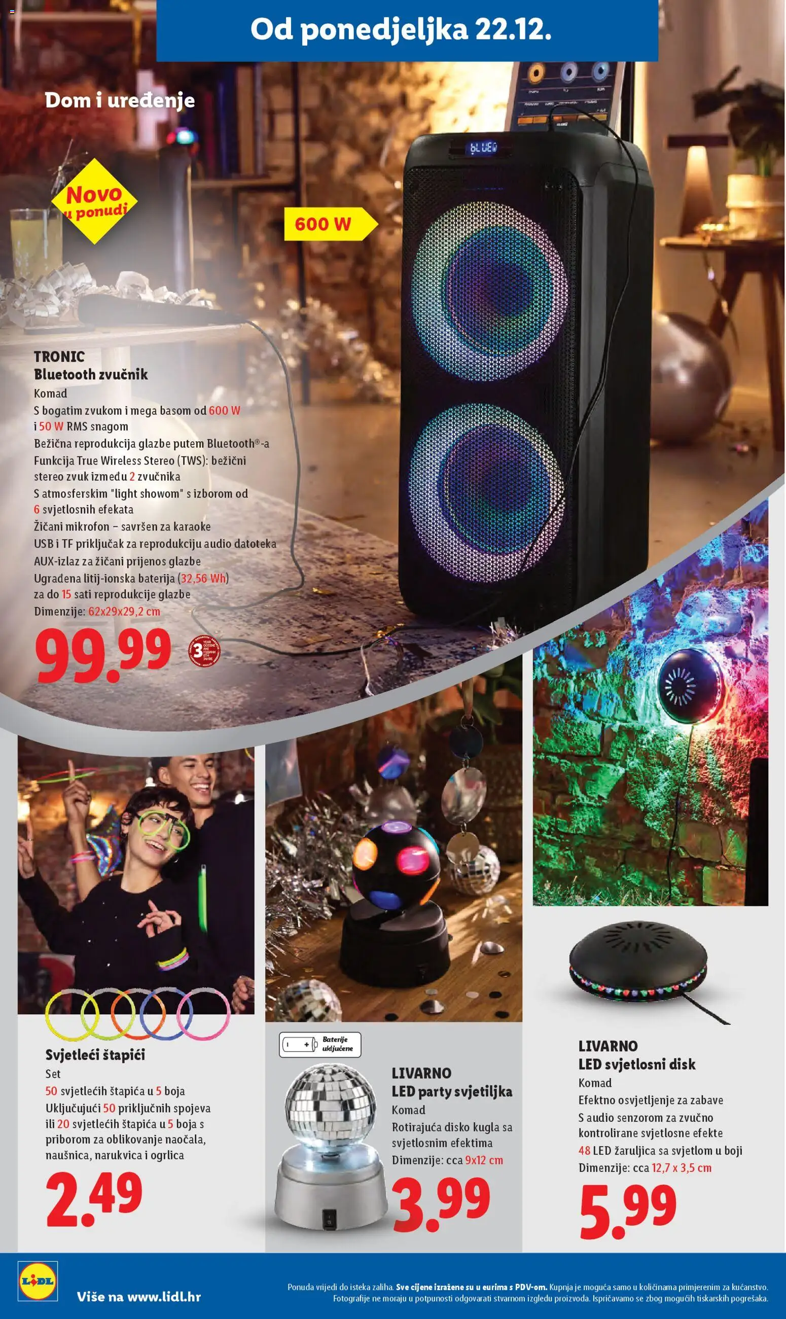 Lidl katalog | vrijedi od 15.12.2025 | Stranica: 98 | Proizvodi: Baterija, Baterije, Audio, Zvučnik