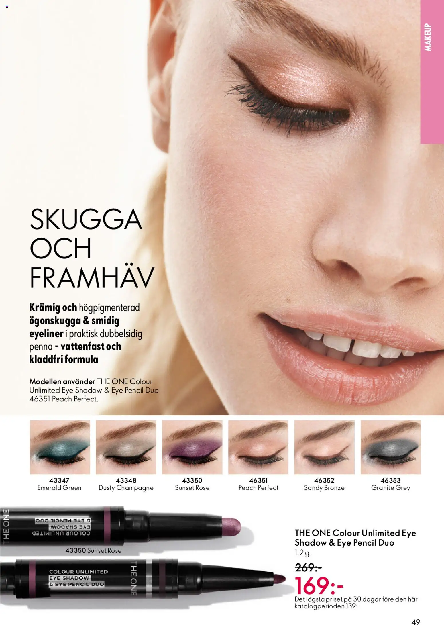 Oriflame reklamblad aktuell från 18.02.2026 | Sida: 49 | Produkter: Eyeliner, Champagne, Penna