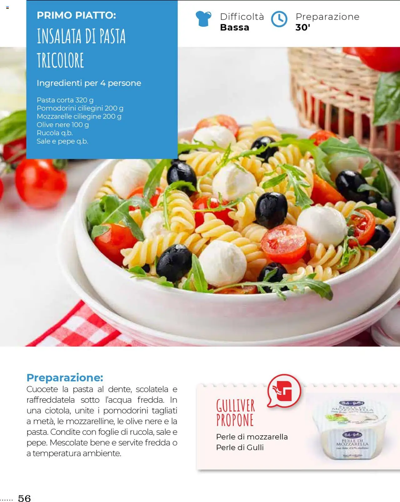 Volantino Gulliver del 01.08.2025 | Pagina: 56 | Prodotti: Rucola, Pepe, Mozzarella, Piatto