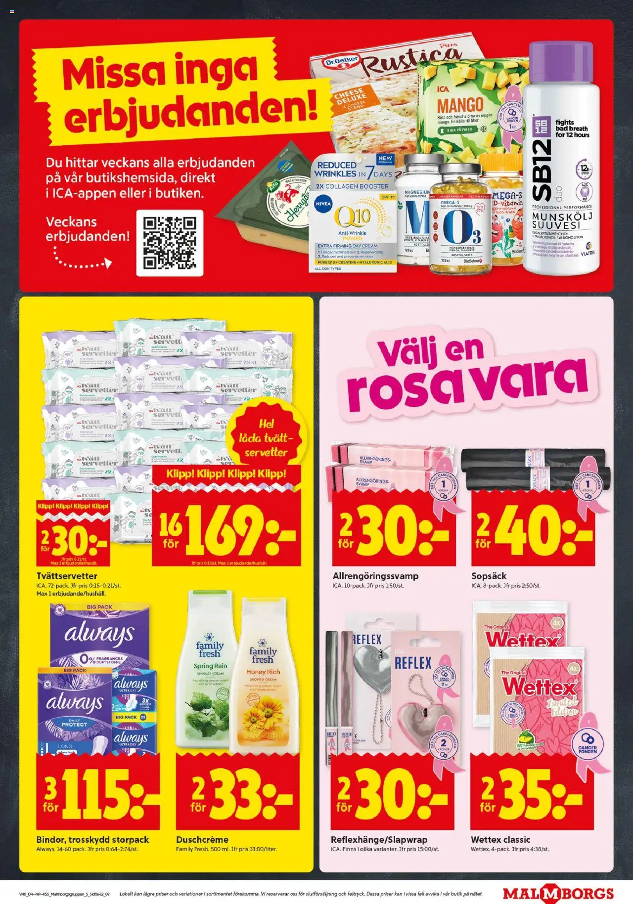 ICA Kvantum reklamblad aktuell från 29.09.2025 | Sida: 9 | Produkter: Munskölj, Låda, Öl, Servetter