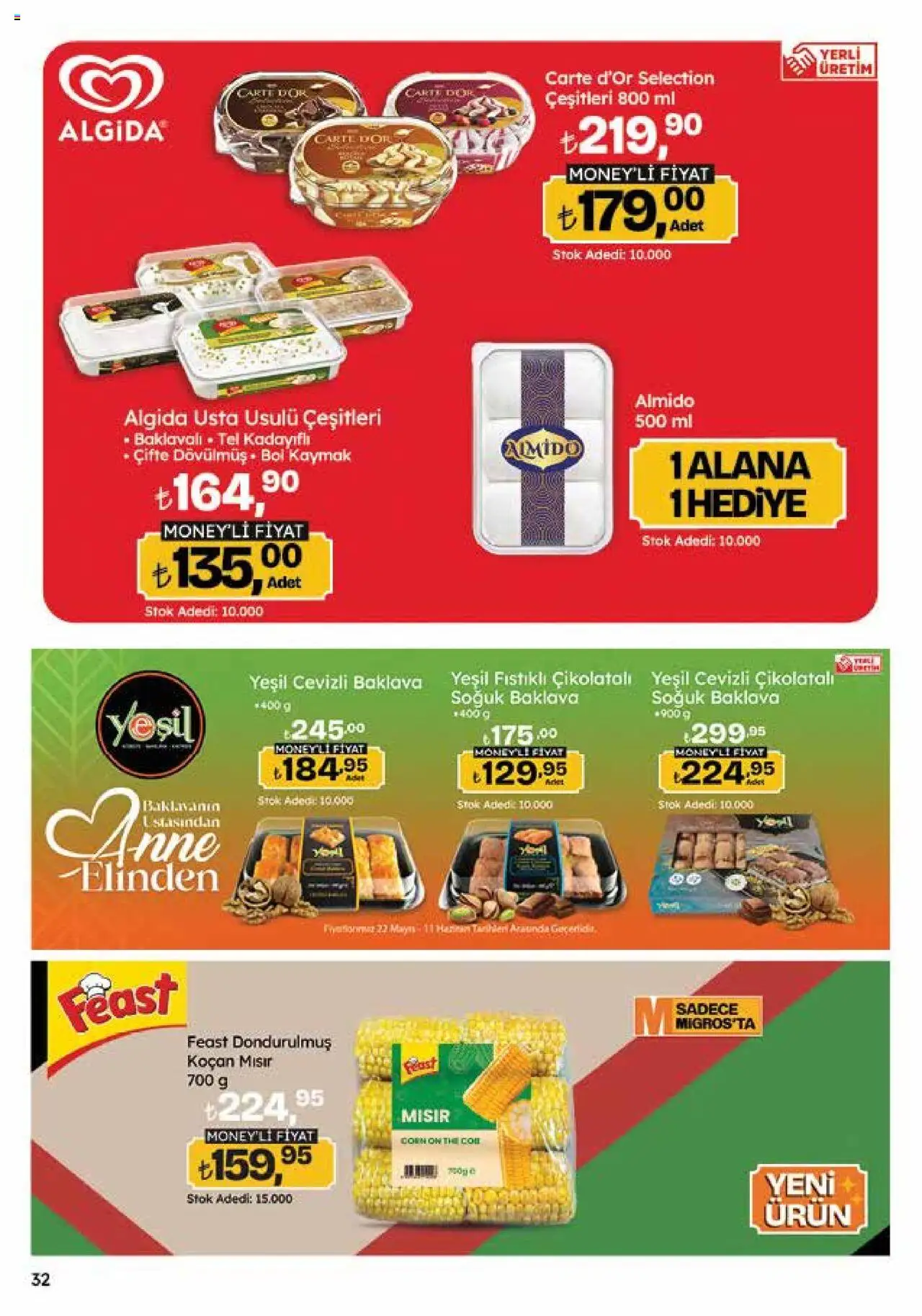 Migros Katalog - 5M Migroskop Dijital - 22.05.2025 tarihinden itibaren geçerlidir | Sayfa: 32 | Ürünler: Mısır