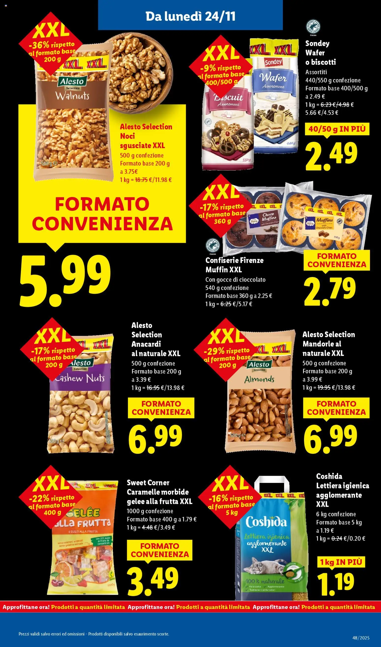 Volantino Lidl del 24.11.2025 | Pagina: 9 | Prodotti: Cioccolato, Frutta, Noci, Cacao