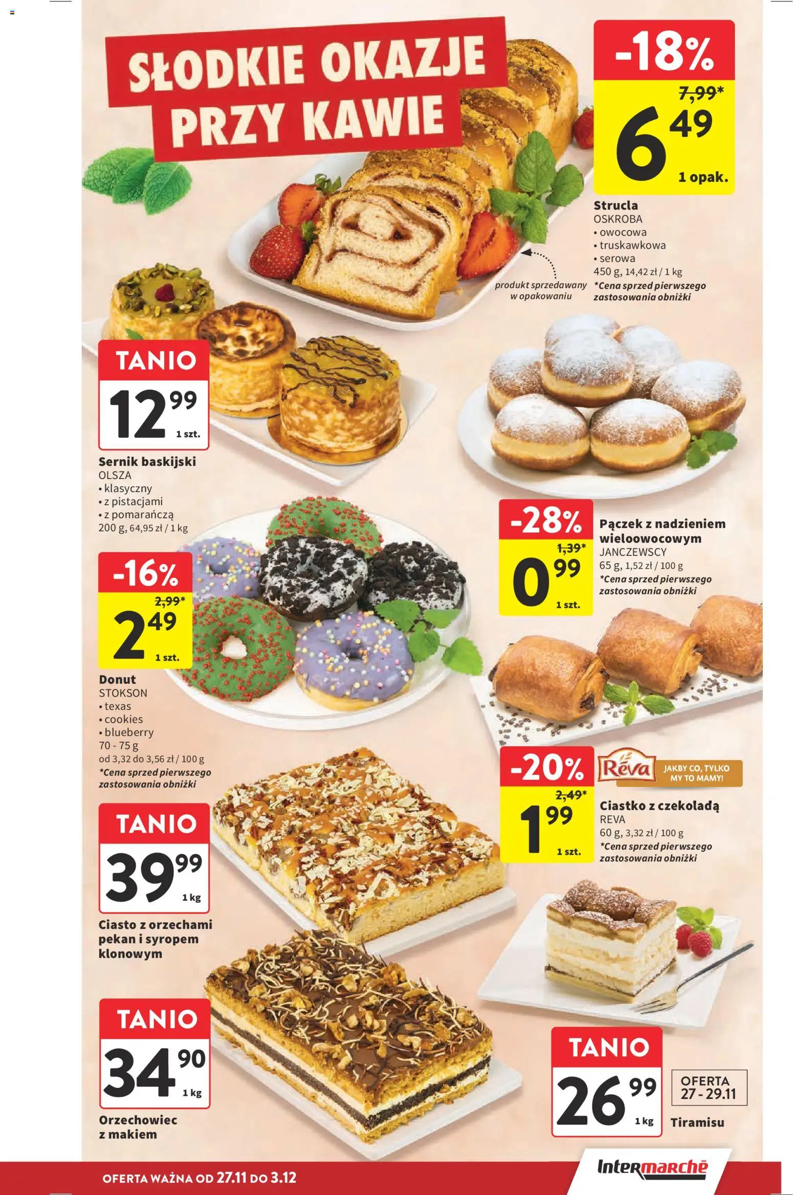 Intermarche Black Friday od 27.11.2025 | Strona: 52 | Produkty: Ciasto, Tiramisu, Donut, Czekolada