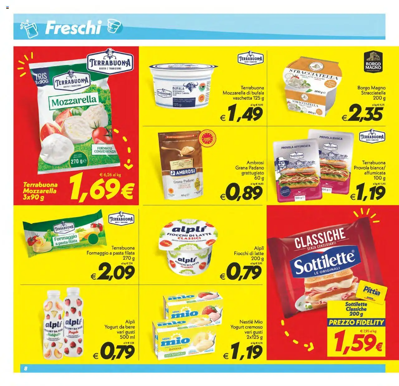 Volantino SuperConveniente del 24.07.2025 | Pagina: 8 | Prodotti: Mozzarella, Pasta, Provola, Stracciatella