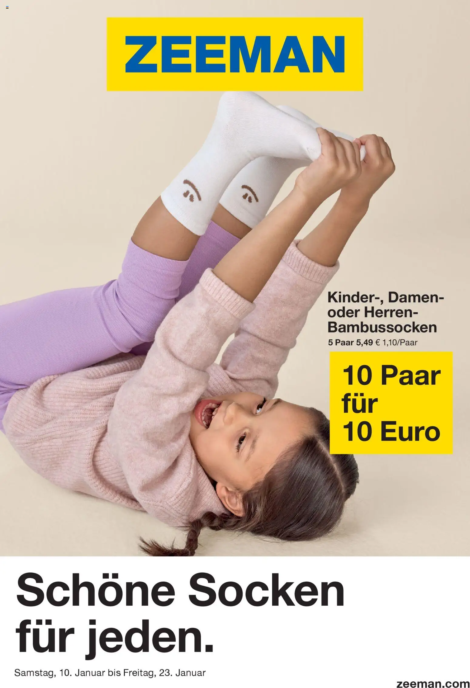 Zeeman Prospekt 	 – gültig ab 10.01.2026 | Seite: 1 | Produkte: Socken