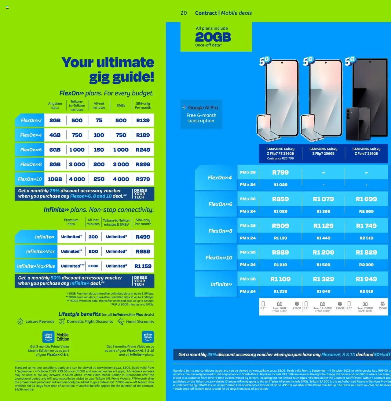 New Telkom catalogue – valid from 01.09.2025 | Page: 20 | Products: Dress, Data, Sim