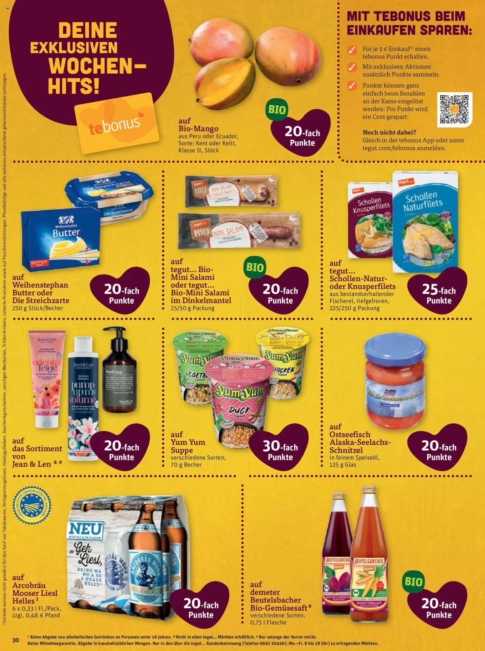 Tegut Prospekt – gültig ab 29.12.2025 | Seite: 32 | Produkte: Butter, Schnitzel, Telefon, Uhr