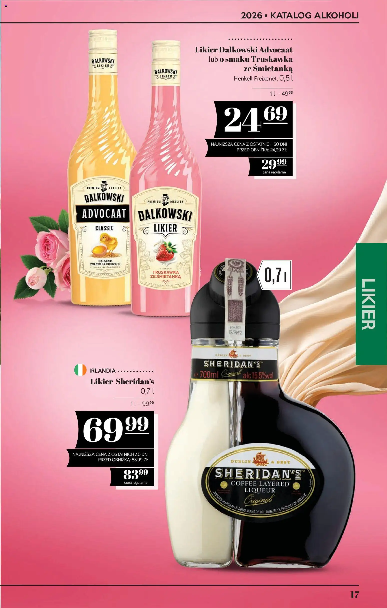 POLOmarket katalog - Alkoholi od 05.03.2026 | Strona: 17 | Produkty: Likier Sheridan's