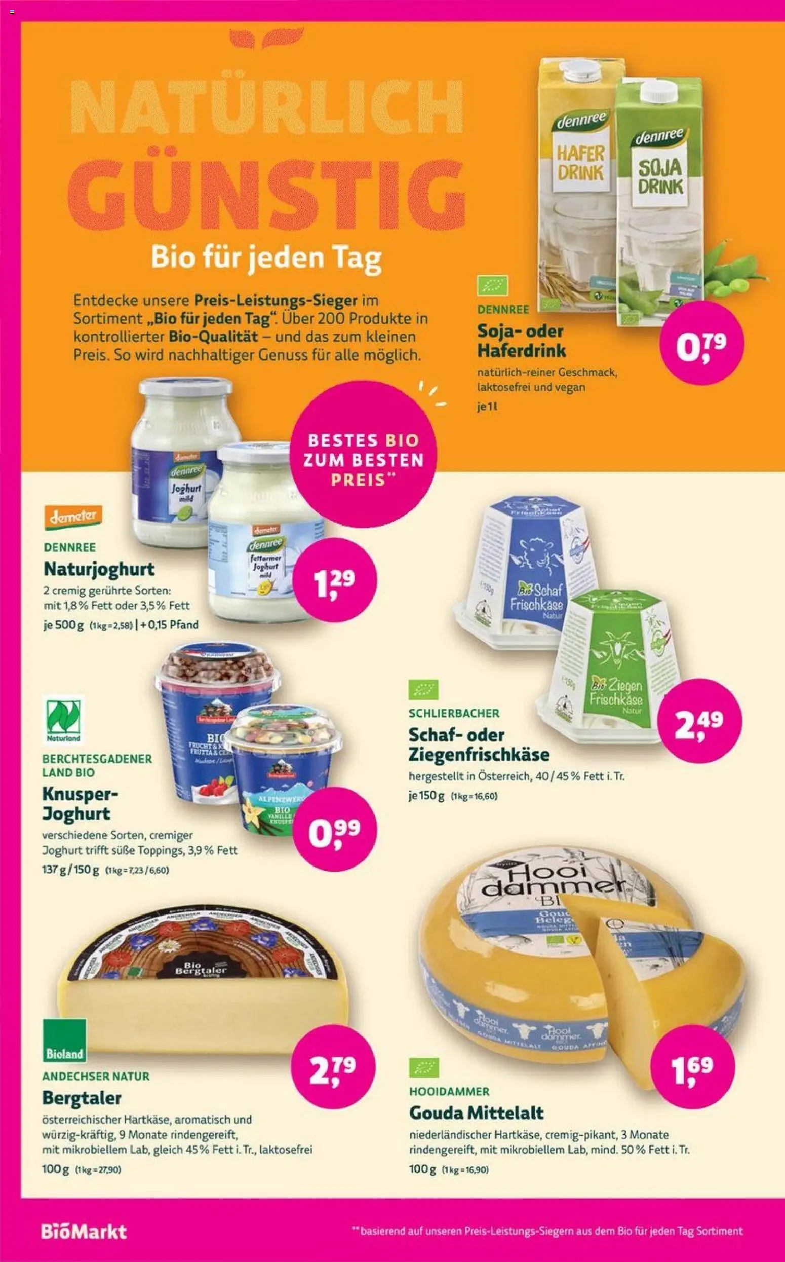 Denns BioMarkt Angebote – gültig ab 02.01.2025 | Seite: 10 | Produkte: Joghurt, Gouda, Haferdrink, Frischkase