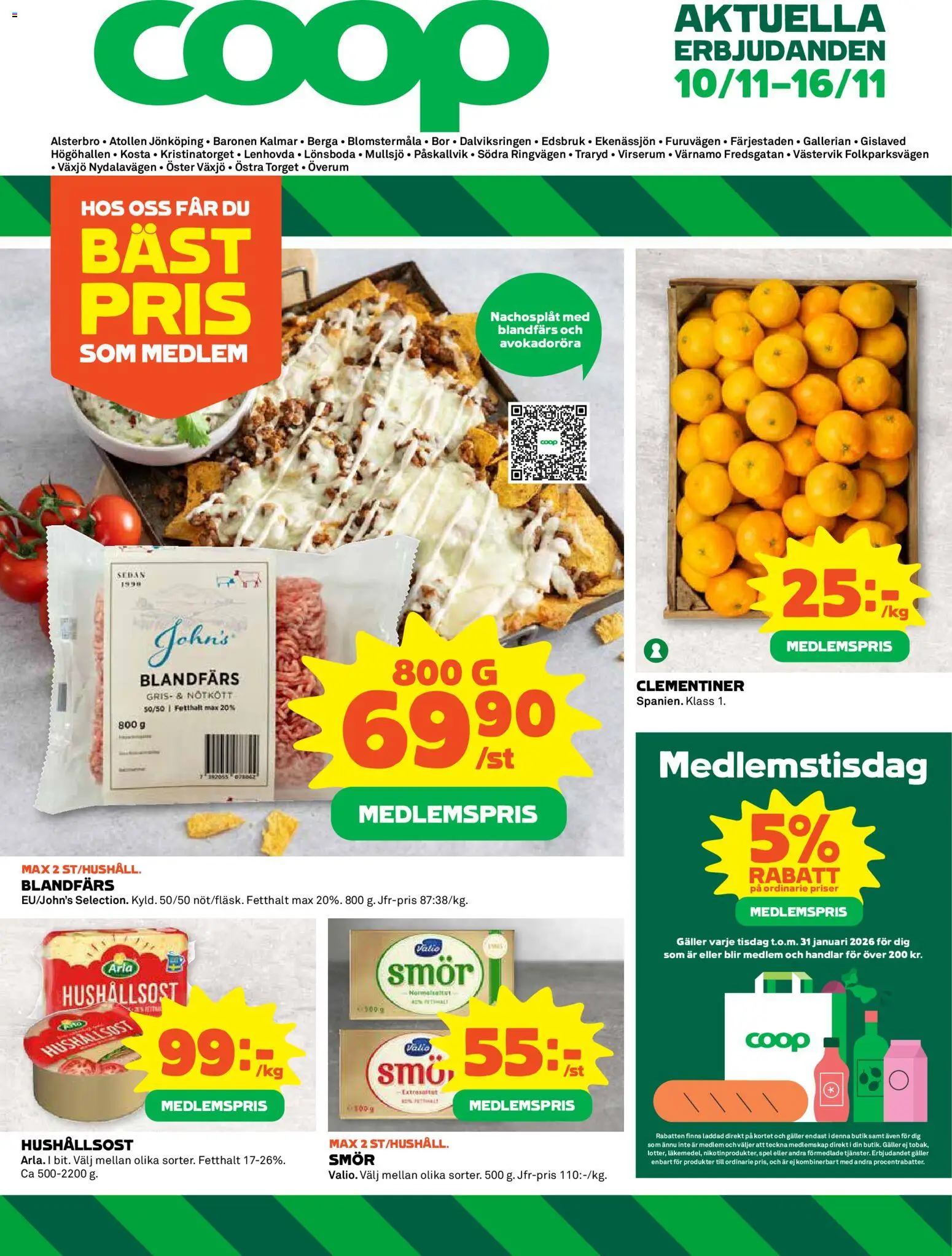 Coop reklamblad aktuell från 10.11.2025 | Sida: 1 | Produkter: Galler, Blandfärs, Nötkött, Spel