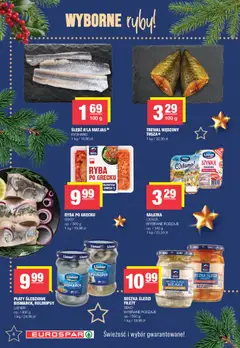 Pogląd oferty "Spar Gazetka - Eurospar" - ważna od 08.12.2025 | Strona: 4 | Produkty: Śledź, Ryba po grecku, Trewal, Ryby