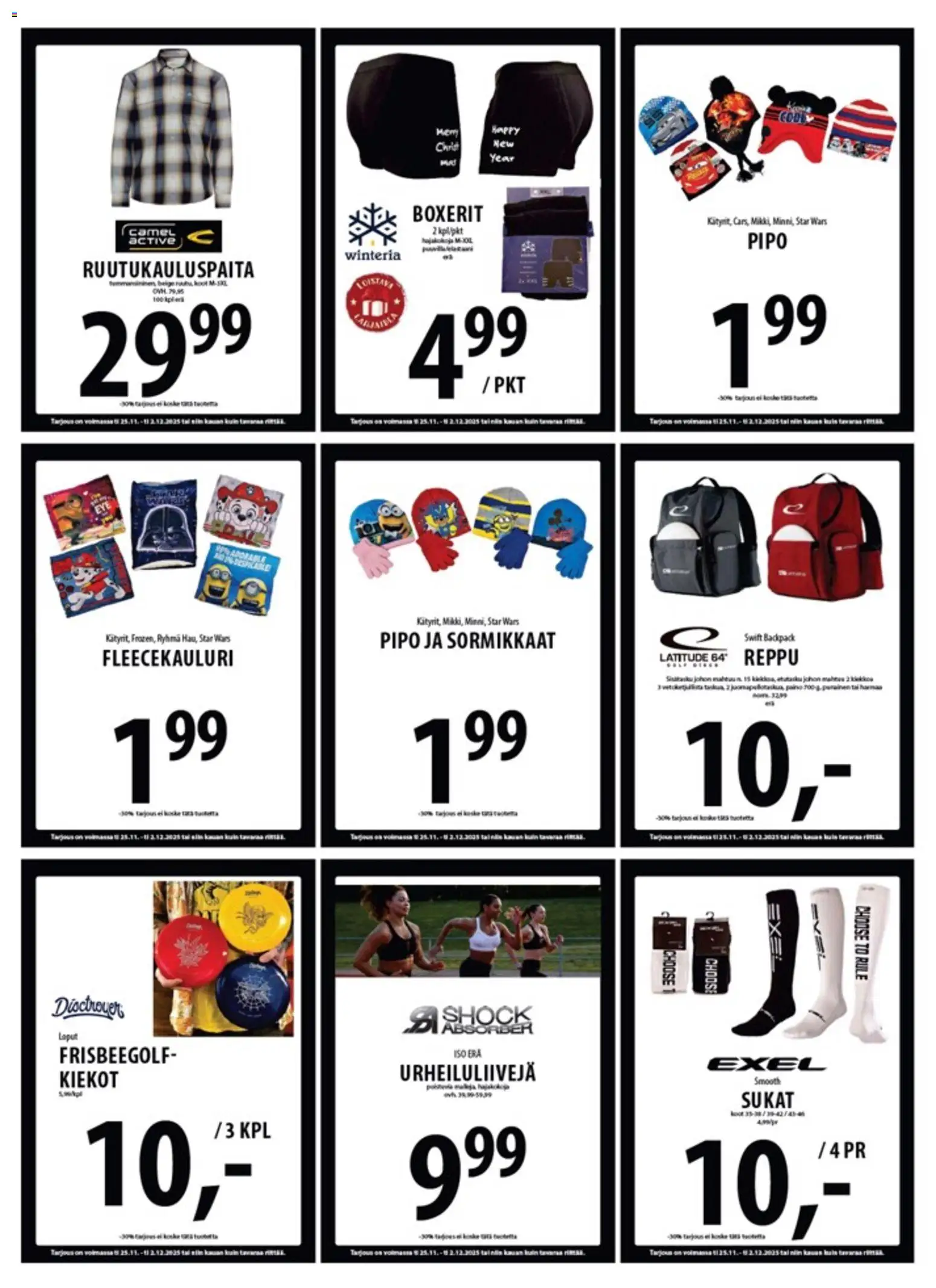 Tuuri - Black Friday – voimassa 25.11.2025 alkaen | Sivu: 26 | Tuotteet: Sukat, Reppu, Pipo