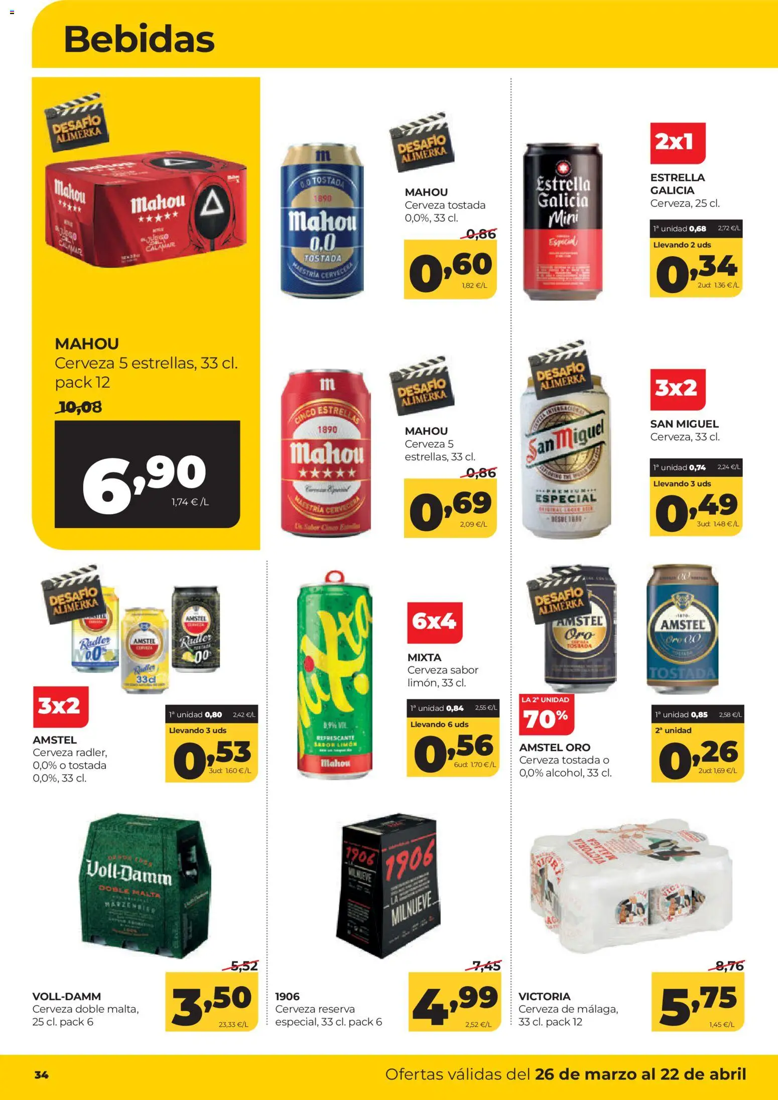 Alimerka folleto Asturias │ válido desde el 26.03.2026 | Página: 34 | Productos: Cerveza