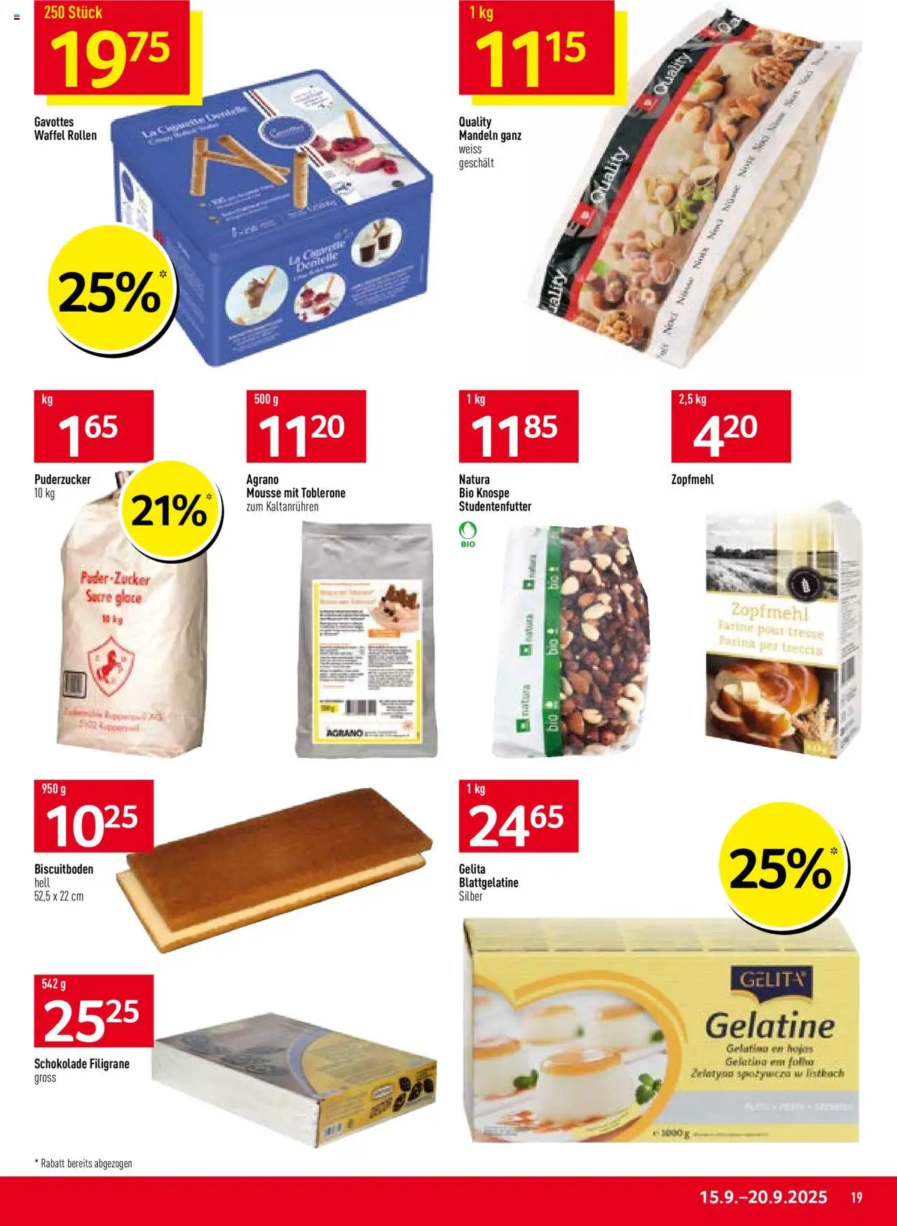 Prodega Aktionen – gültig ab 15.09.2025 | Seite: 19 | Produkte: Glace, Schokolade