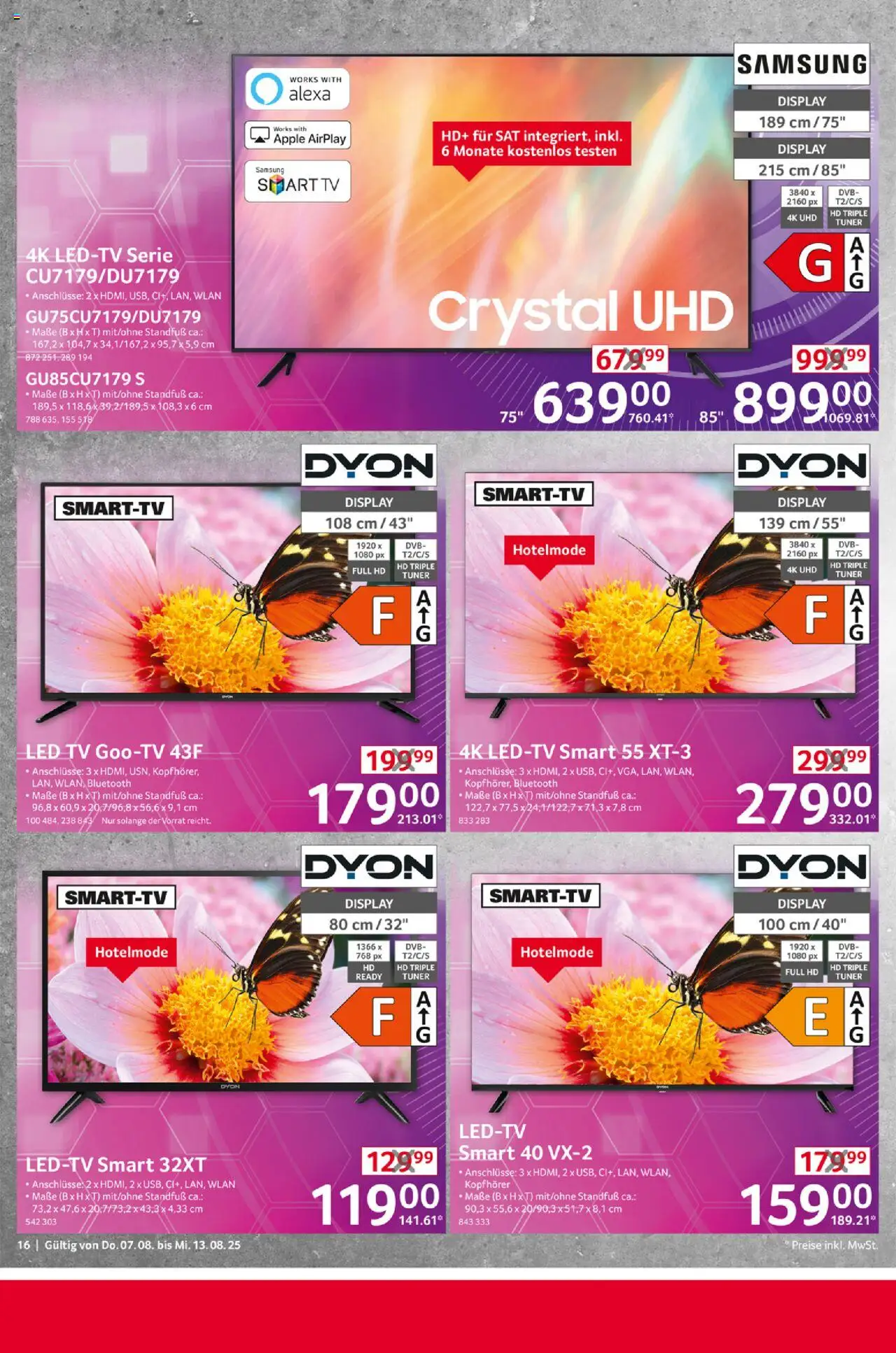 Selgros  Non Food - gültig ab dem 07.08.2025 | Seite: 16 | Produkte: Samsung, Apple, TV, Kopfhörer