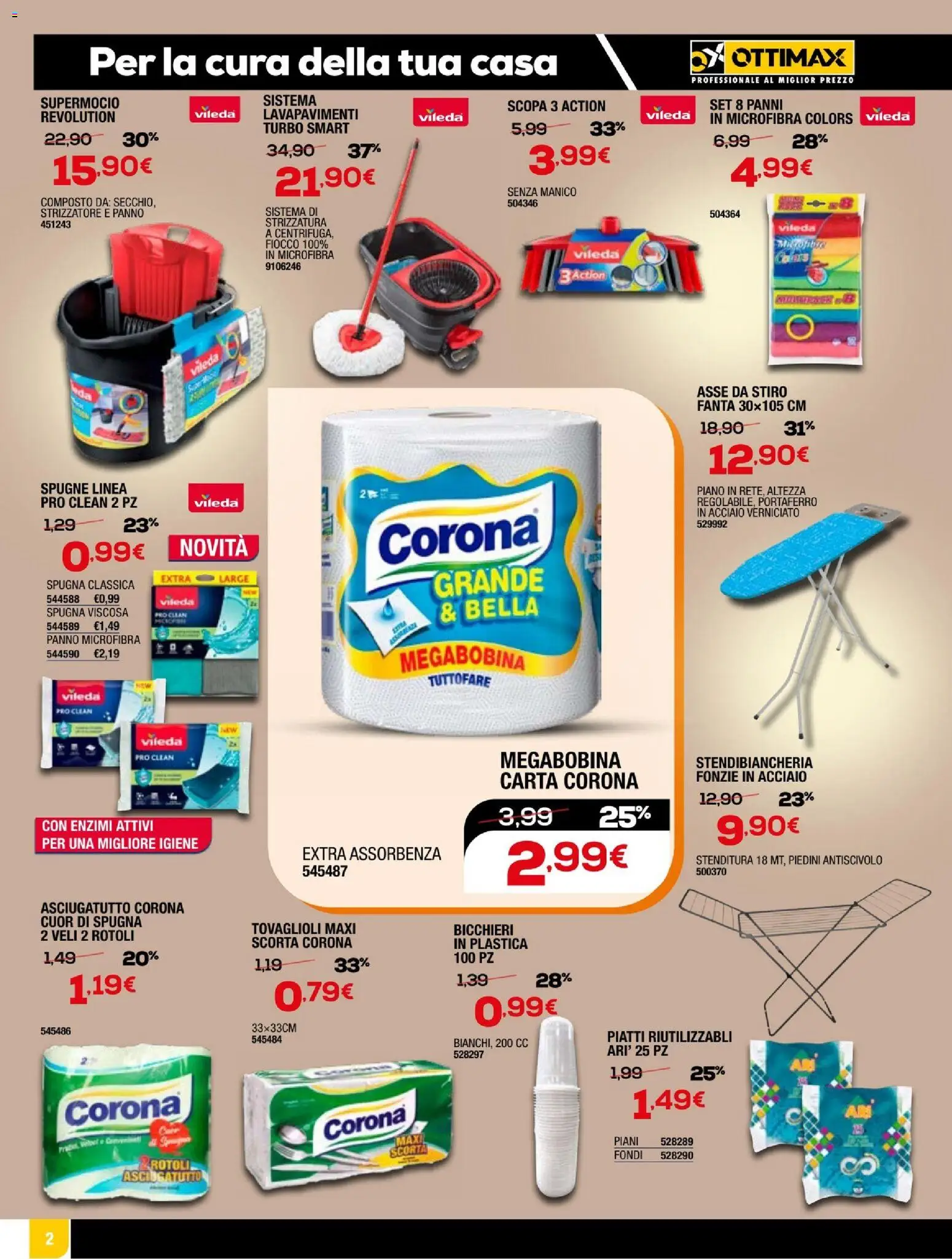 Volantino Ottimax del 05.03.2026 | Pagina: 10 | Prodotti: Panno microfibra, Fanta, Secchio, Asciugatutto