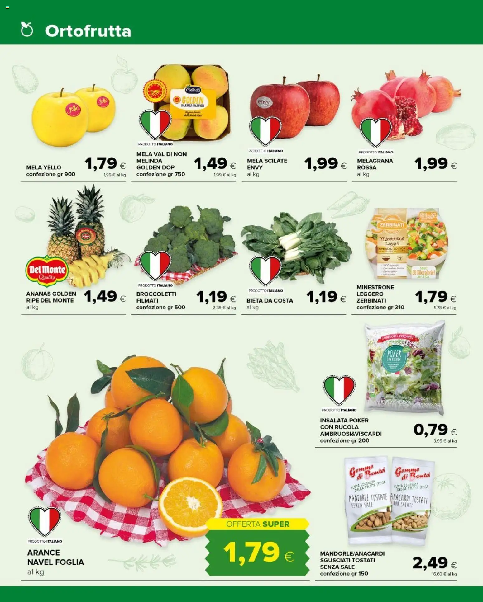 Volantino Tigre del 19.11.2025 | Pagina: 2 | Prodotti: Minestrone, Arance, Broccoletti, Mandorle