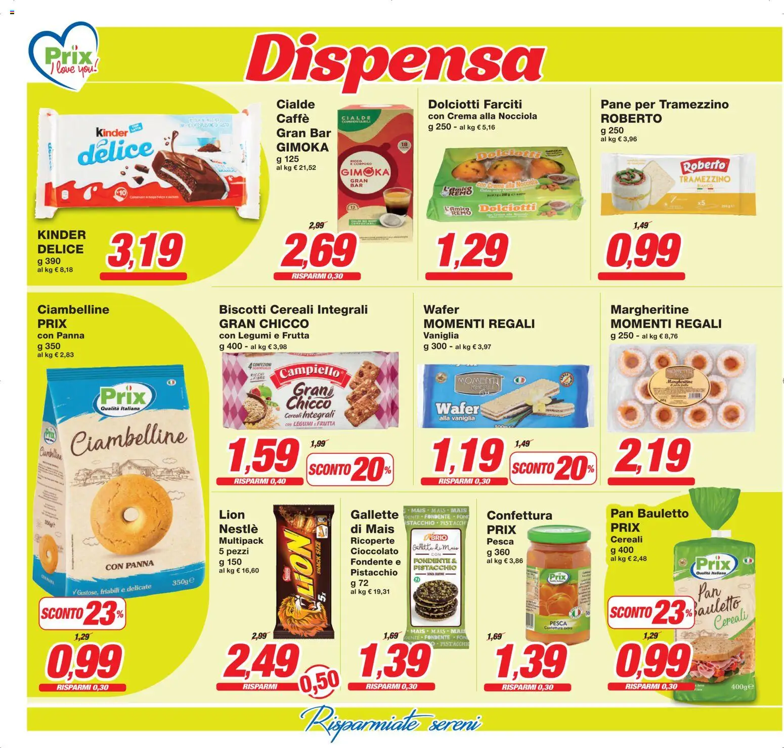 Volantino Prix del 13.02.2026 | Pagina: 14 | Prodotti: Legumi, Crema, Caffè, Panna