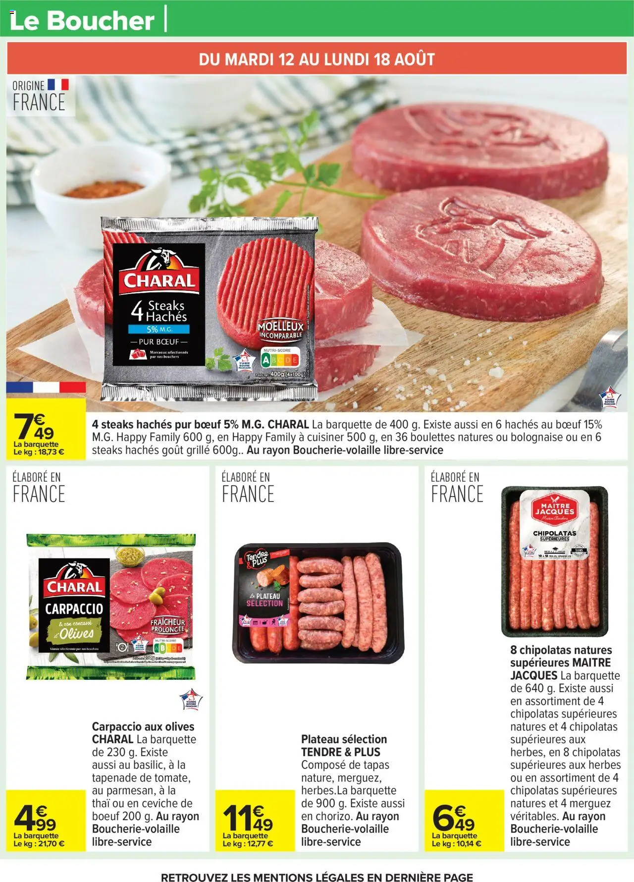  | Page: 29 | Produits: Olives, Plateau, Merguez, Viande