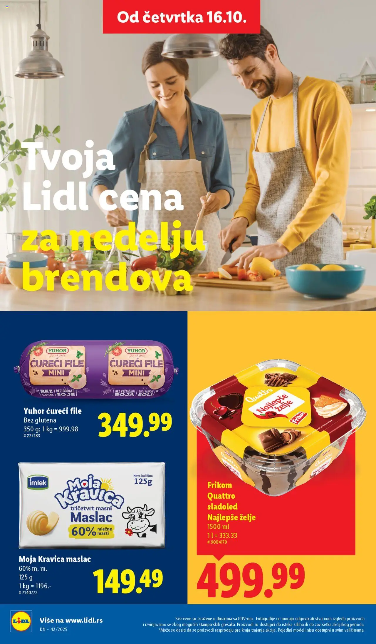 Lidl katalog - važi od 16.10.2025 | Strana: 32 | Proizvode: Maslac, Sladoled, Moja kravica, Ćureći file