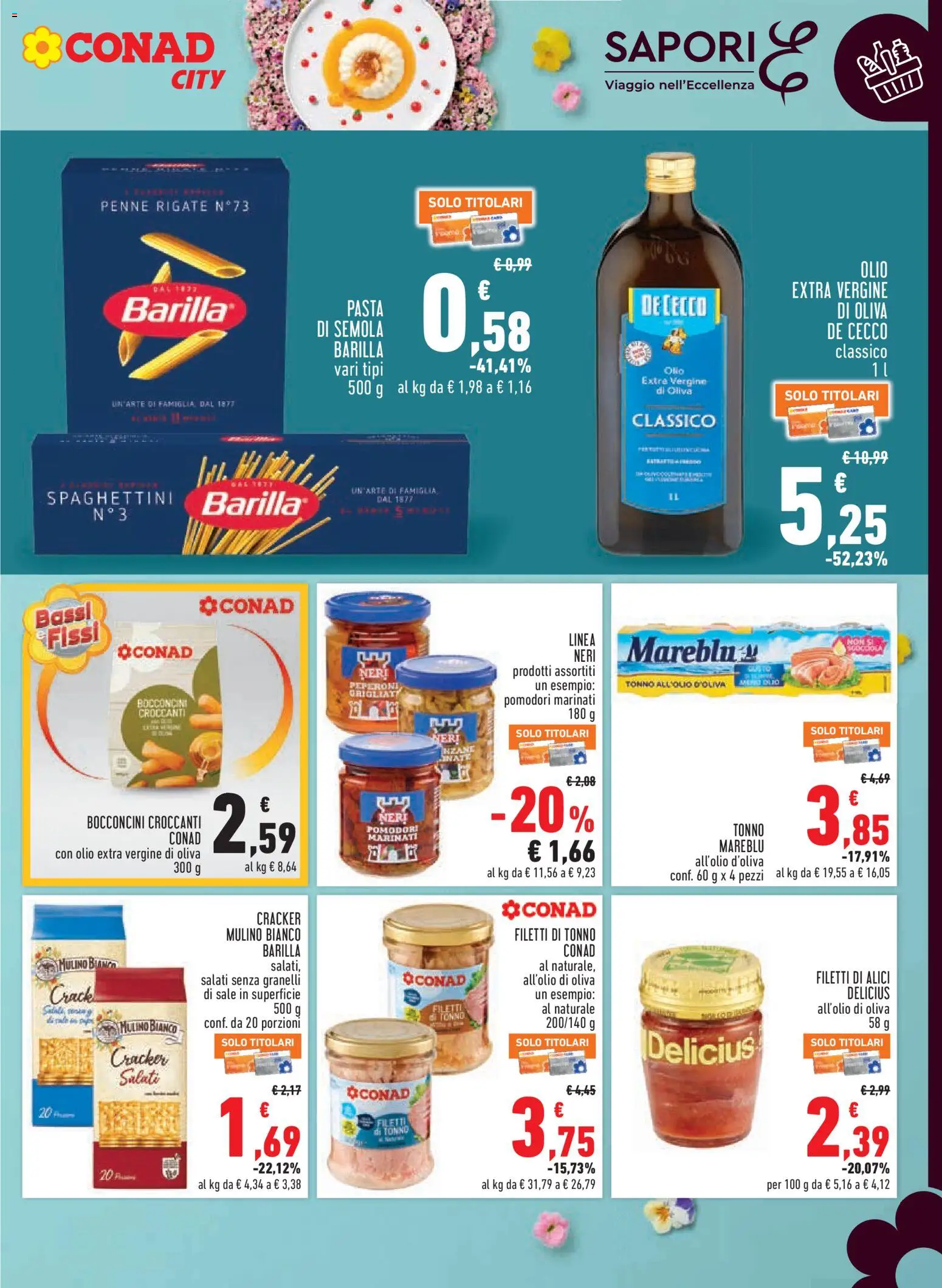 Volantino Conad del 26.03.2026 | Pagina: 11 | Prodotti: Sale, Pasta, Crackers, Alici