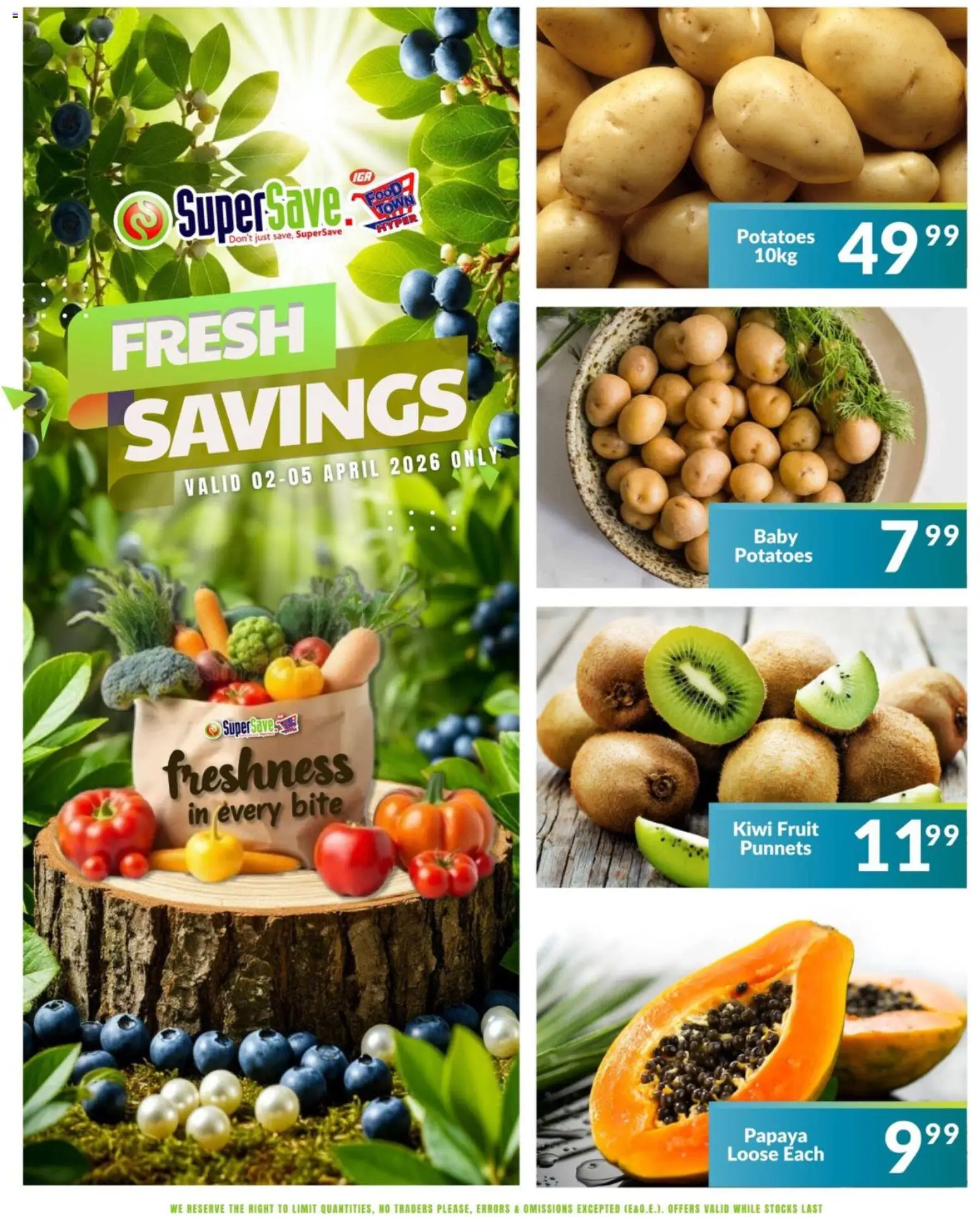 New Super Save catalogue – valid from 02.04.2026 | Page: 2 | Products: Kiwi, Potatoes, Fruit