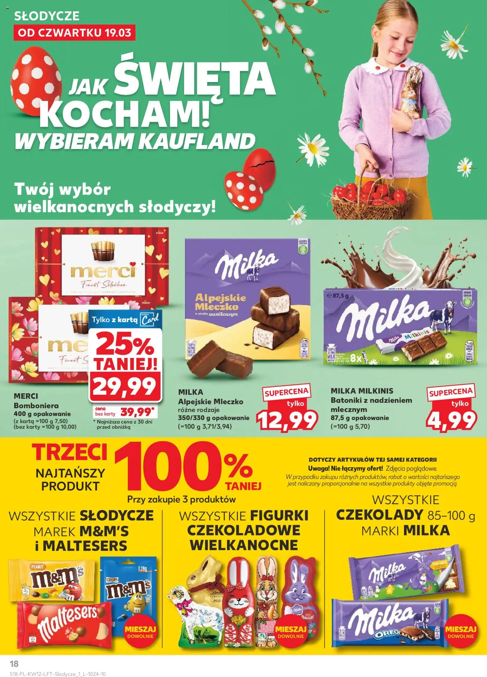 Kaufland Polsko leták od 19.03.2026 | Strana: 18 | Produkty: Milka, Merci, Karty, Oreo