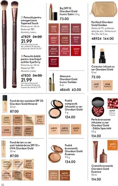 Ofertele Oriflame valabile de la 15.04.2026 | Pagină: 52 | Produse: Fond de ten, Perle bronzante, Portfard, Akrilik boya