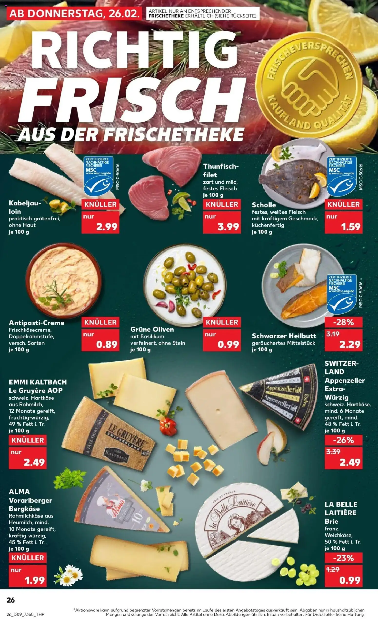 Kaufland prospekt Strausberg	 – gültig ab 26.02.2026 | Seite: 26 | Produkte: Thunfisch, Fleisch