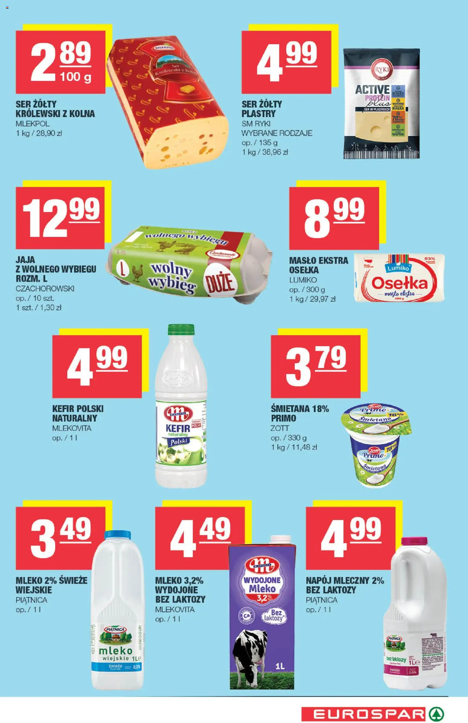 Spar gazetka - Eurospar od 08.04.2026 | Strona: 5 | Produkty: Bez laktozy, Masło, Ser, Jaja