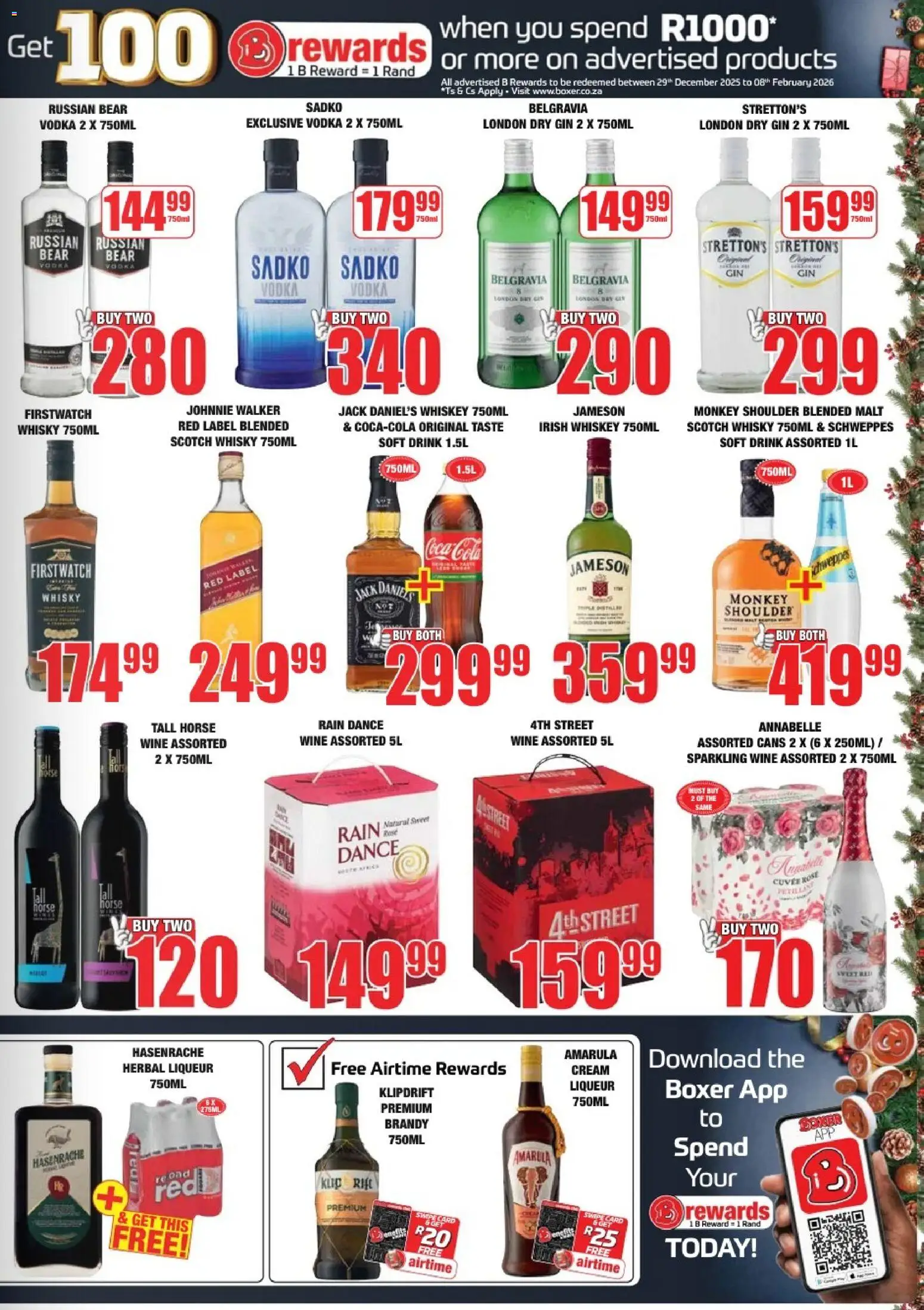 New Boxer catalogue – valid from 17.12.2025 | Page: 3 | Products: Brandy, Cream, Vodka, Whiskey