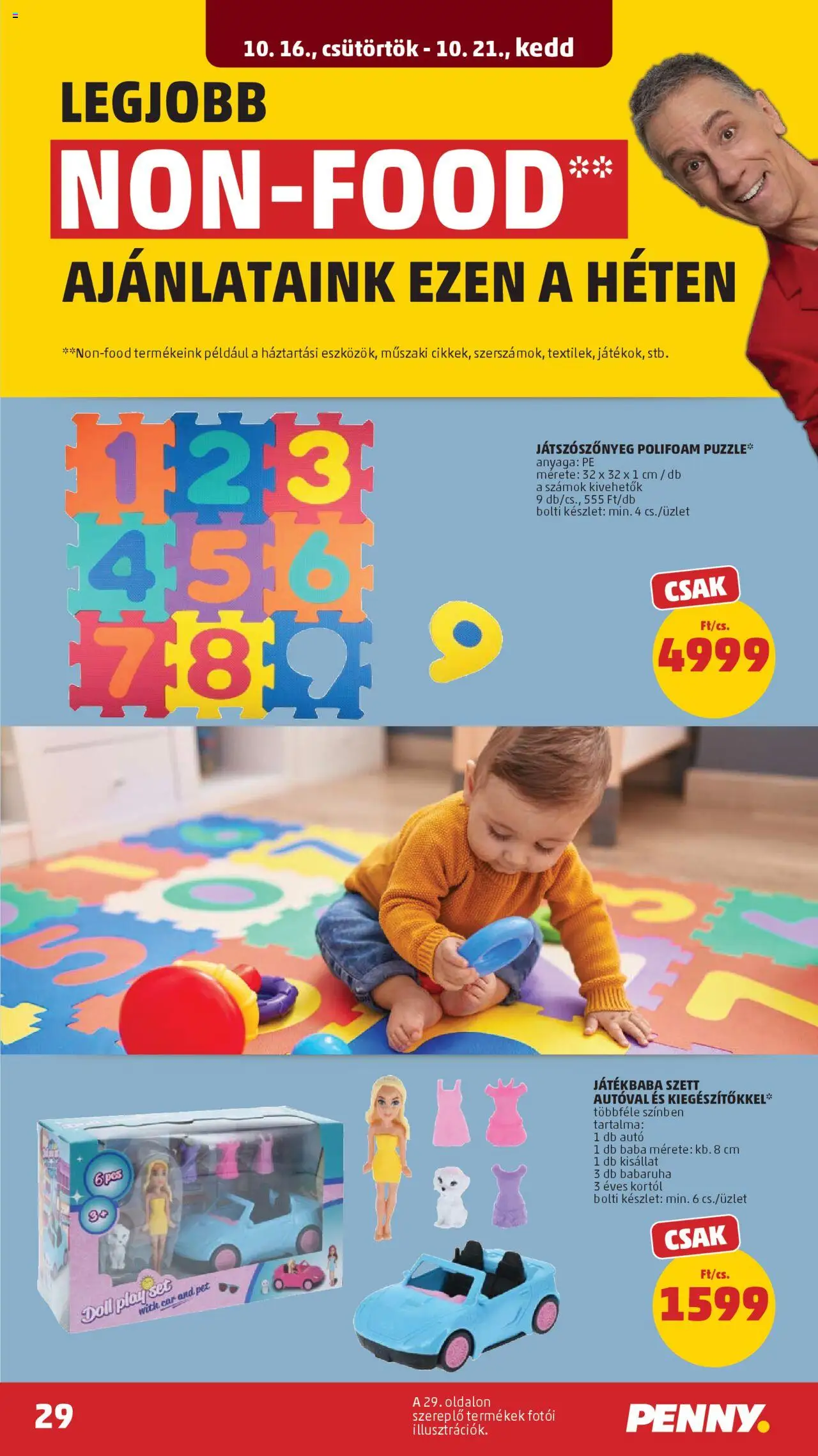 PENNY akciós ujság - amely érvényes a következő dátumtól: 16.10.2025 | Oldal: 33 | Termékek: Babaruha, Puzzle