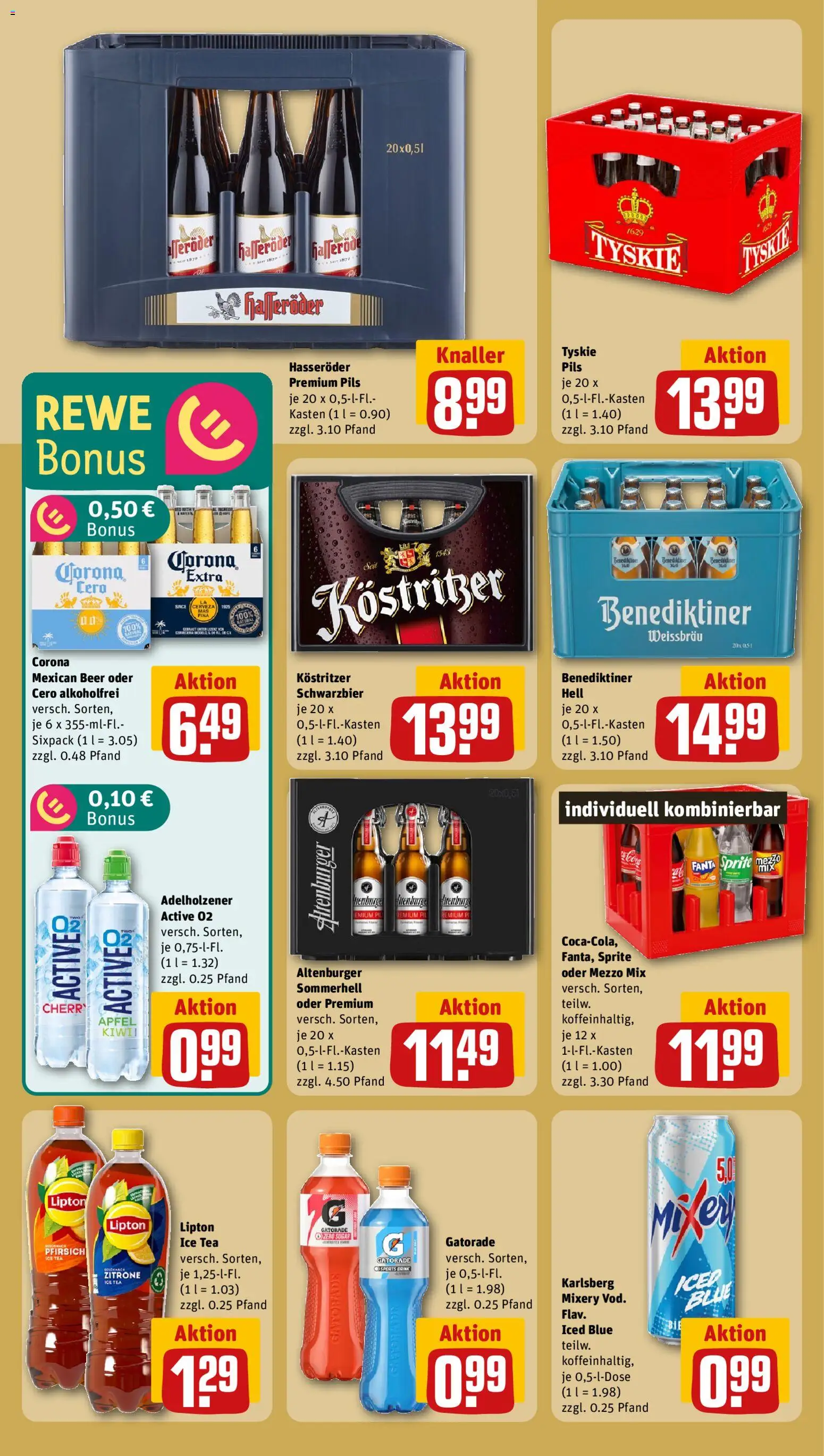 Rewe Prospekt 	 – gültig ab 07.04.2026 | Seite: 14 | Produkte: Mezzo mix, Kostritzer, Zitrone, Hasseröder