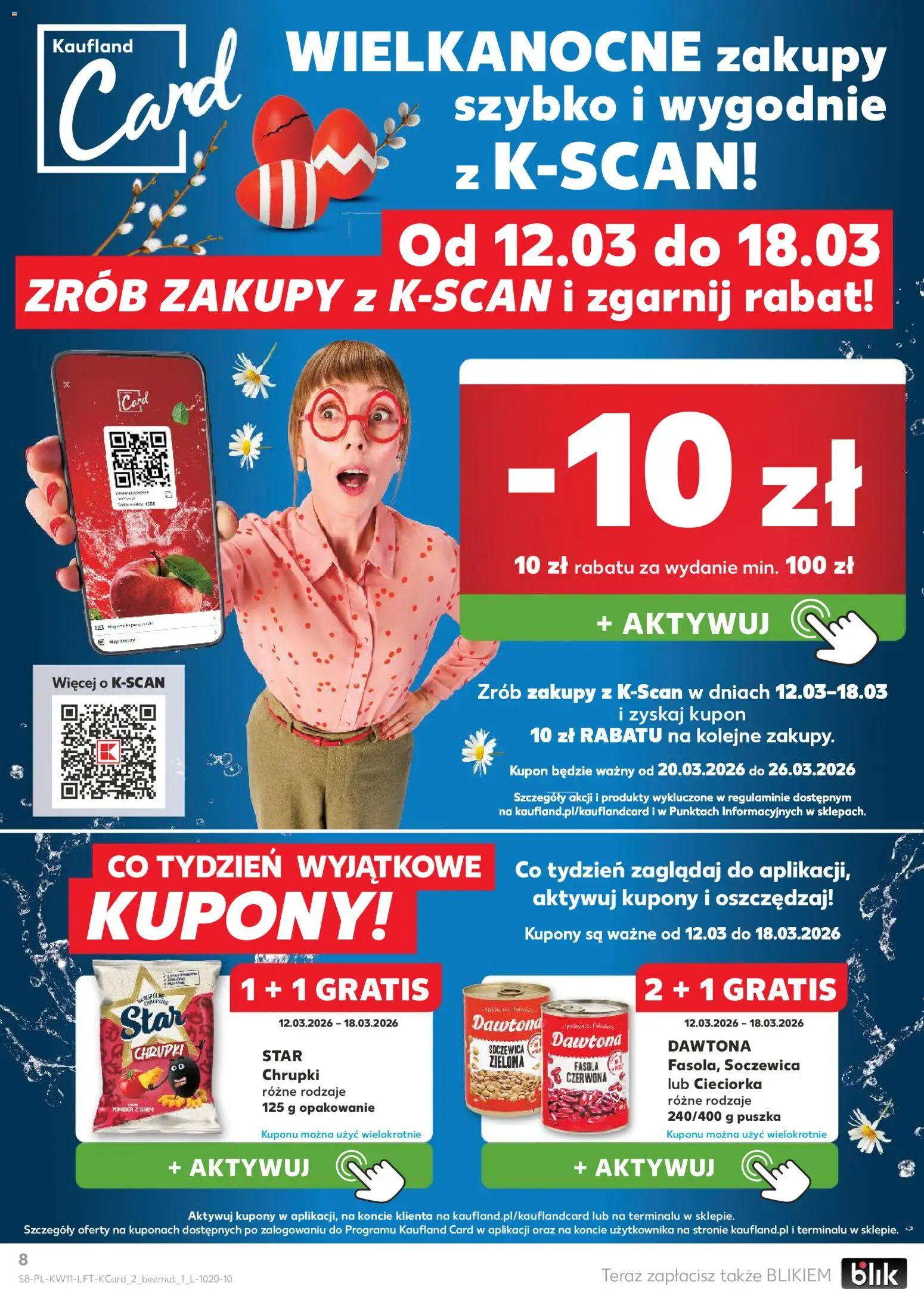 Kaufland gazetka od 12.03.2026 | Strona: 8 | Produkty: Chrupki, Cieciorka, Soczewica