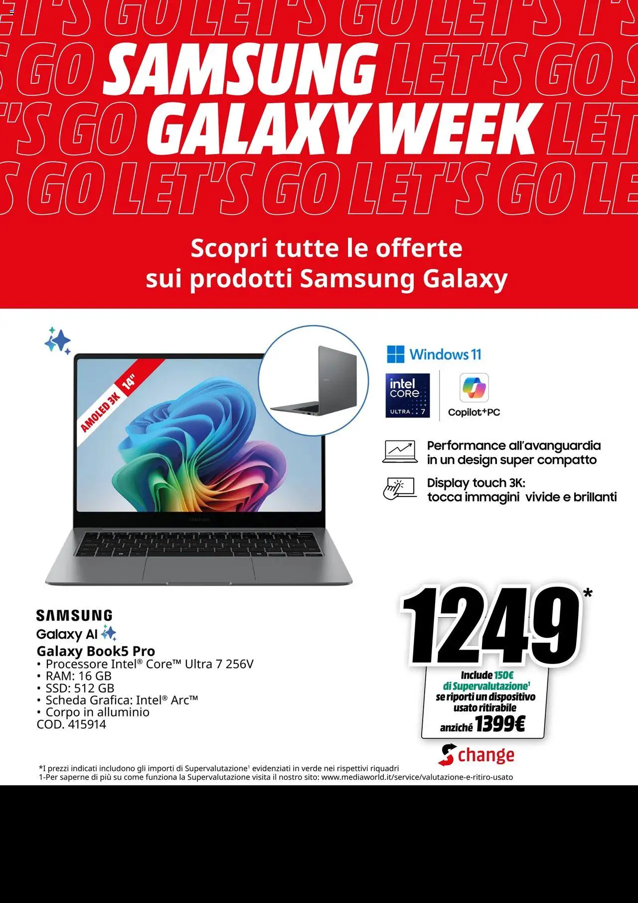 Volantino Media World del 22.09.2025 | Pagina: 9 | Prodotti: Samsung Galaxy, Alluminio, Samsung