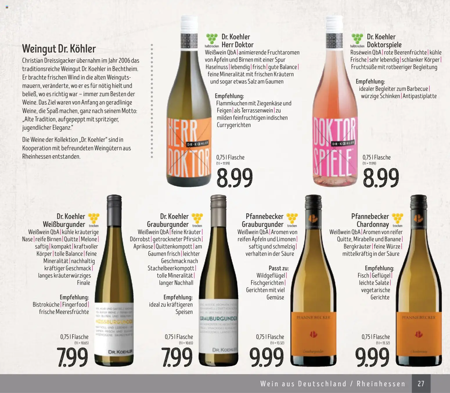 Edeka Struve Wein– und Spirituosen – gültig ab 14.11.2025 | Seite: 27 | Produkte: Rosewein, Salz, Meeresfrüchte, Schinken