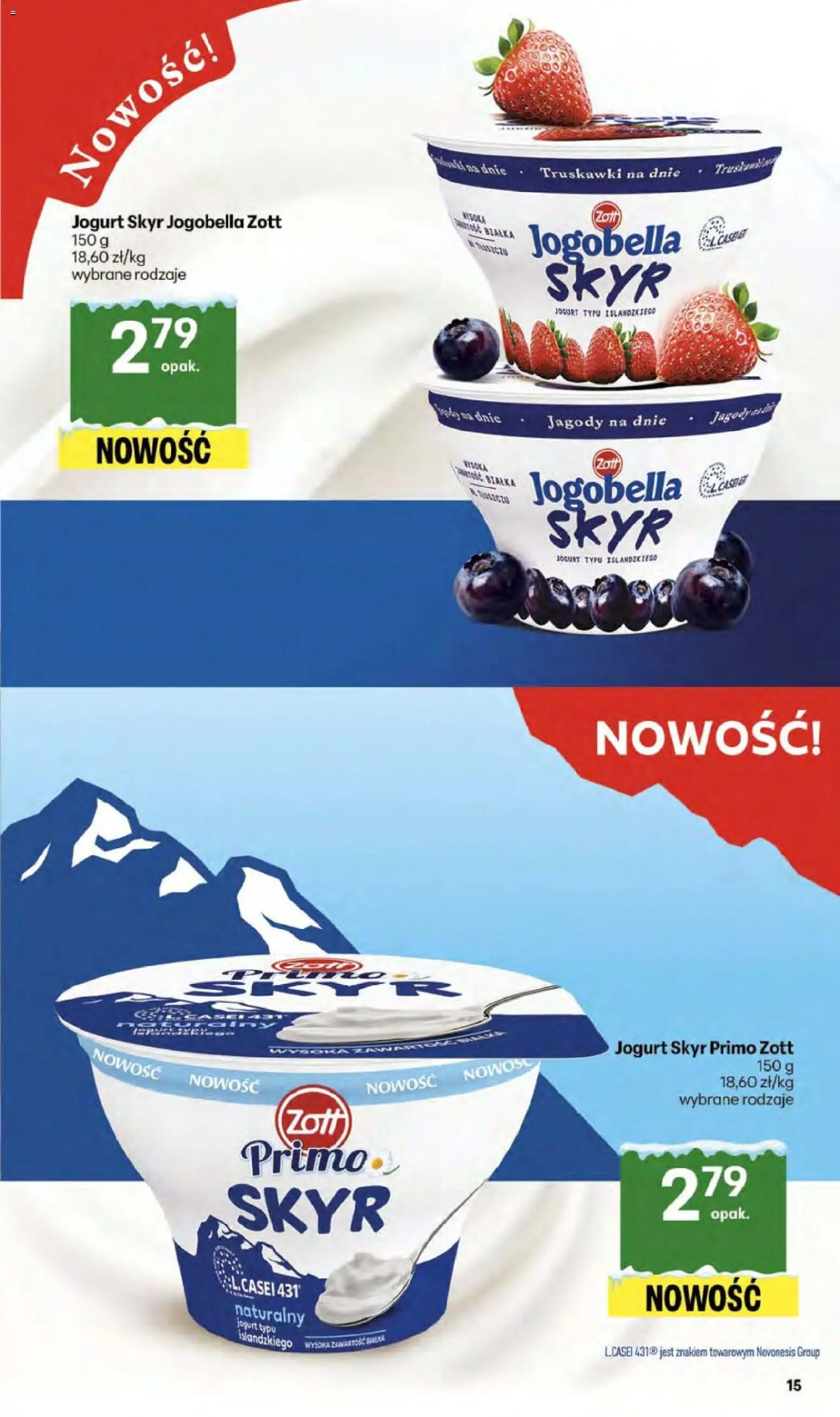 Delikatesy Centrum Gazetka od 29.12.2025 | Strona: 15 | Produkty: Jagody, Jogurt, Truskawki, Skyr