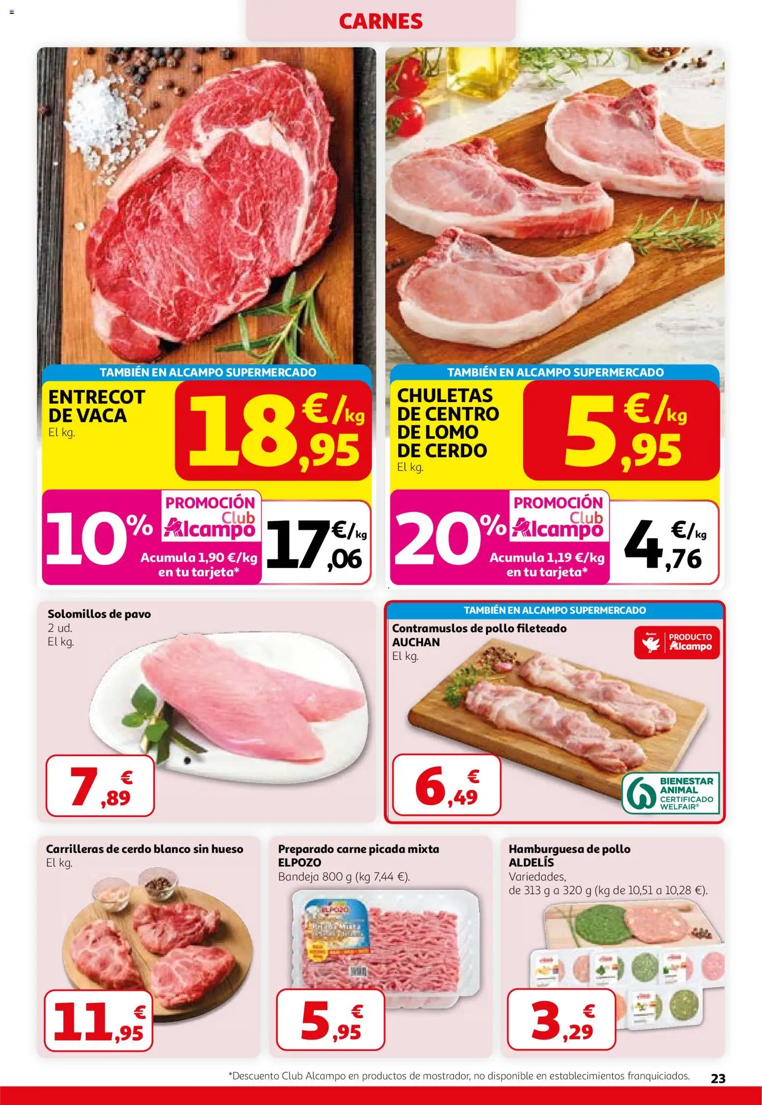 Alcampo - HG Madrid Unificado │ válido desde el 26.02.2026 | Página: 23 | Productos: Cerdo, Σοκολατούχο γάλα, Bandeja